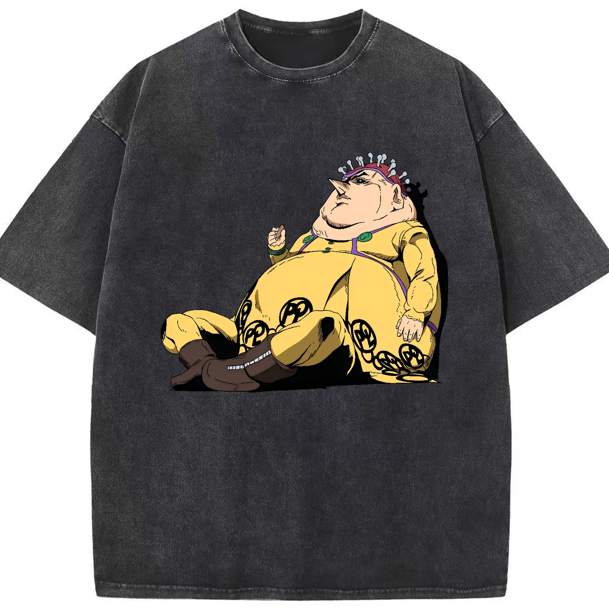（画像用） ジョジョの奇妙な冒険 ポルポ JoJo's Bizarre Adventure Polpo 綿100% ヴィンテージ風 半袖Tシャツ（フロントプリント）