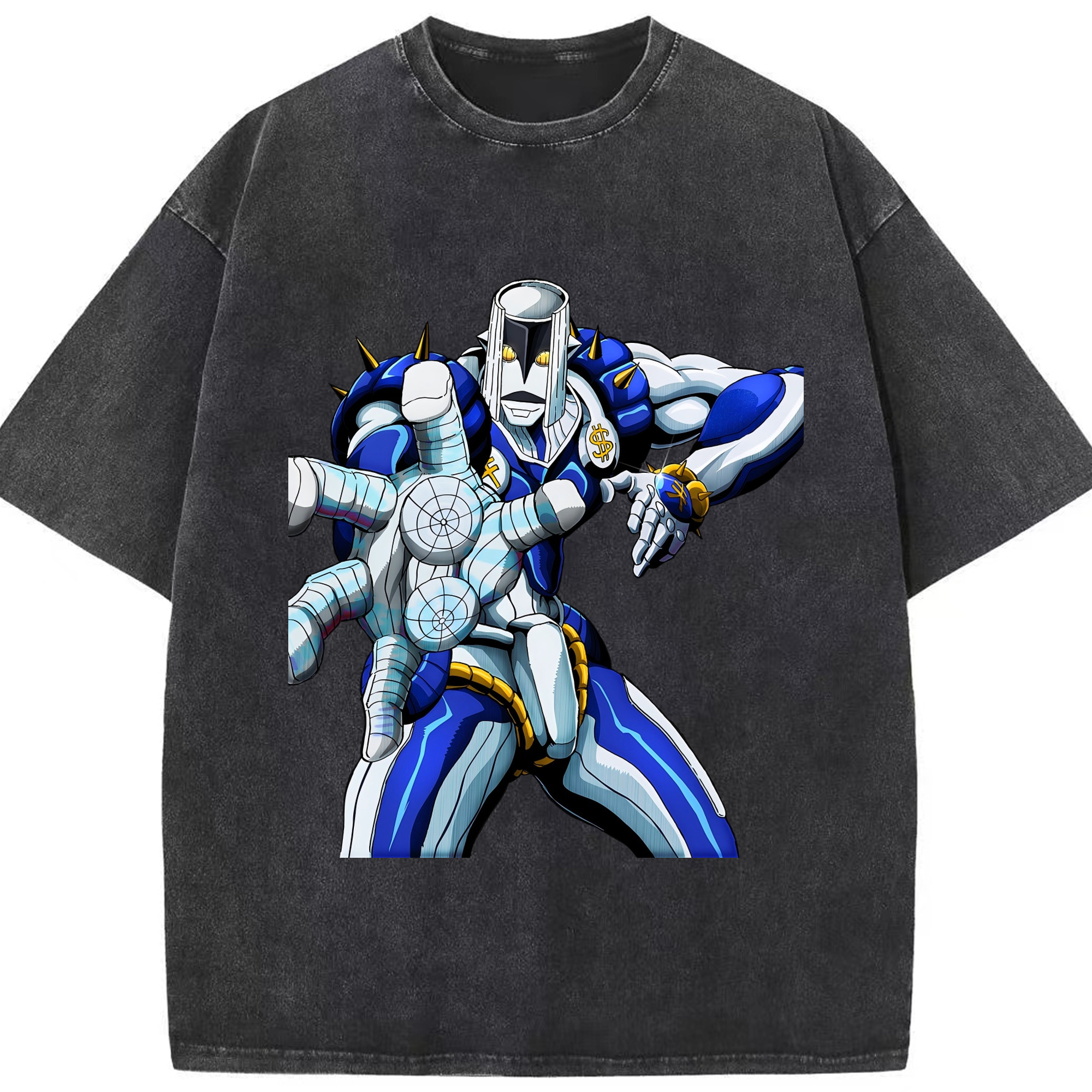（画像用） ジョジョの奇妙な冒険 虹村億泰 にじむら おくやす JoJo's Bizarre Adventure Nijimura Okuyasu 綿100% ヴィンテージ風 半袖Tシャツ（フロントプリント）