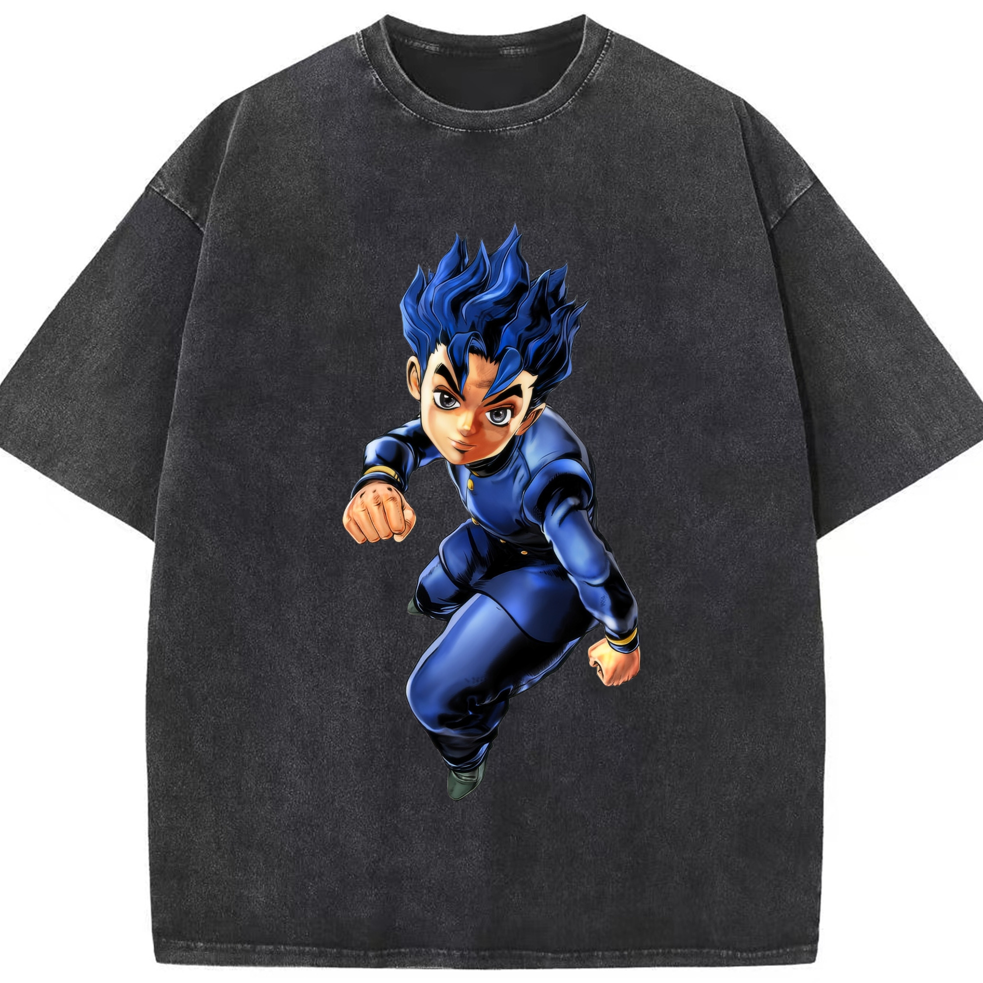 （画像用） ジョジョの奇妙な冒険 広瀨康一 JoJo's Bizarre Adventure Hirose Koichi 綿100% ヴィンテージ風 半袖Tシャツ（フロントプリント）