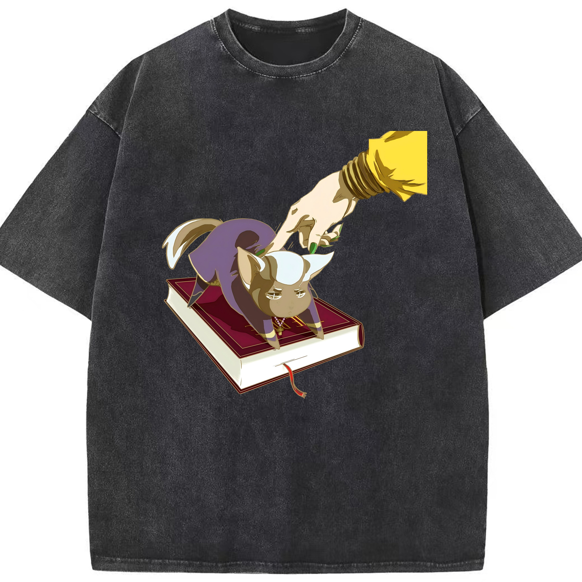 （画像用） ジョジョの奇妙な冒険 JoJo's Bizarre Adventure 綿100% ヴィンテージ風 半袖Tシャツ（フロントプリント）