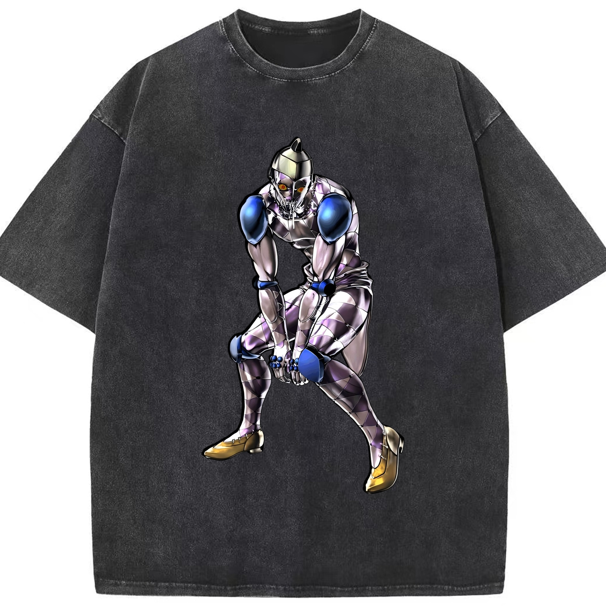 （画像用） ジョジョの奇妙な冒険 JoJo's Bizarre Adventure 綿100% ヴィンテージ風 半袖Tシャツ（フロントプリント）