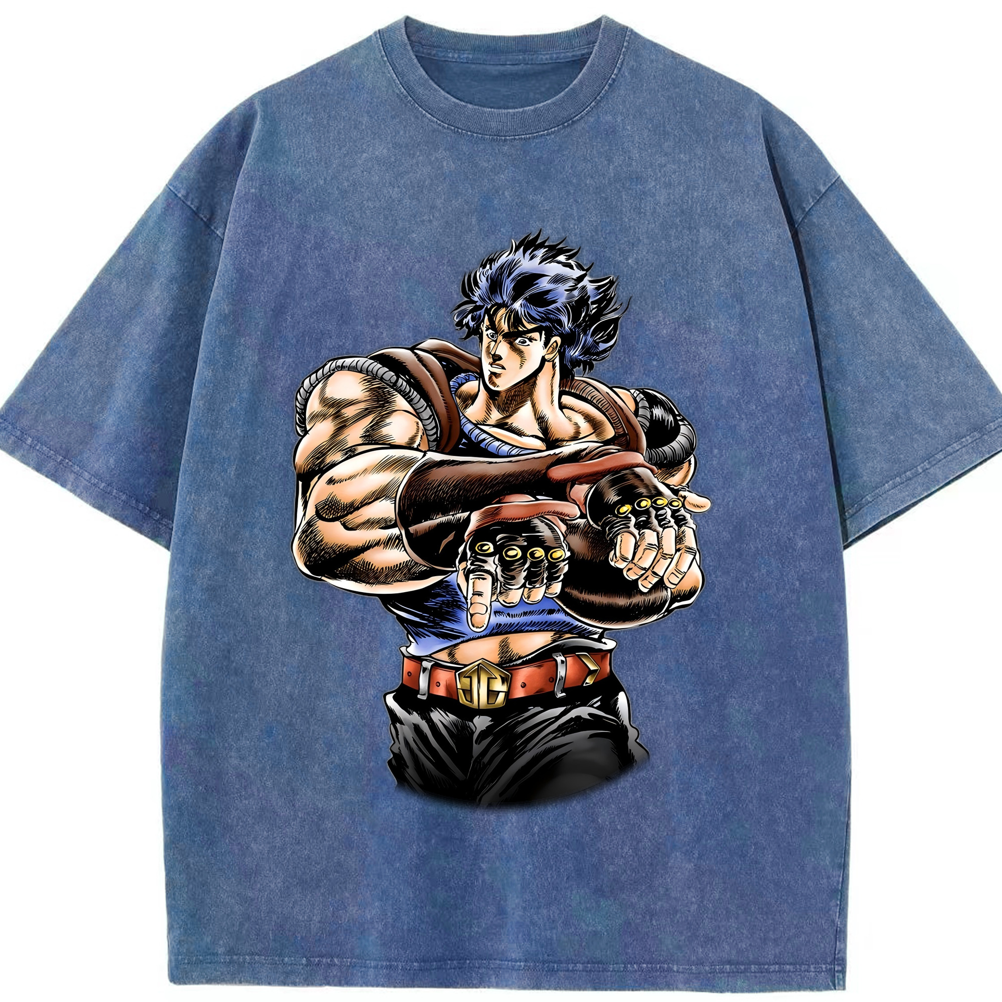 （画像用） ジョジョの奇妙な冒険 /ジョナサン?ジョースター JoJo's Bizarre Adventure Jonathan Joestar 綿100% ヴィンテージ風 半袖Tシャツ（フロントプリント）