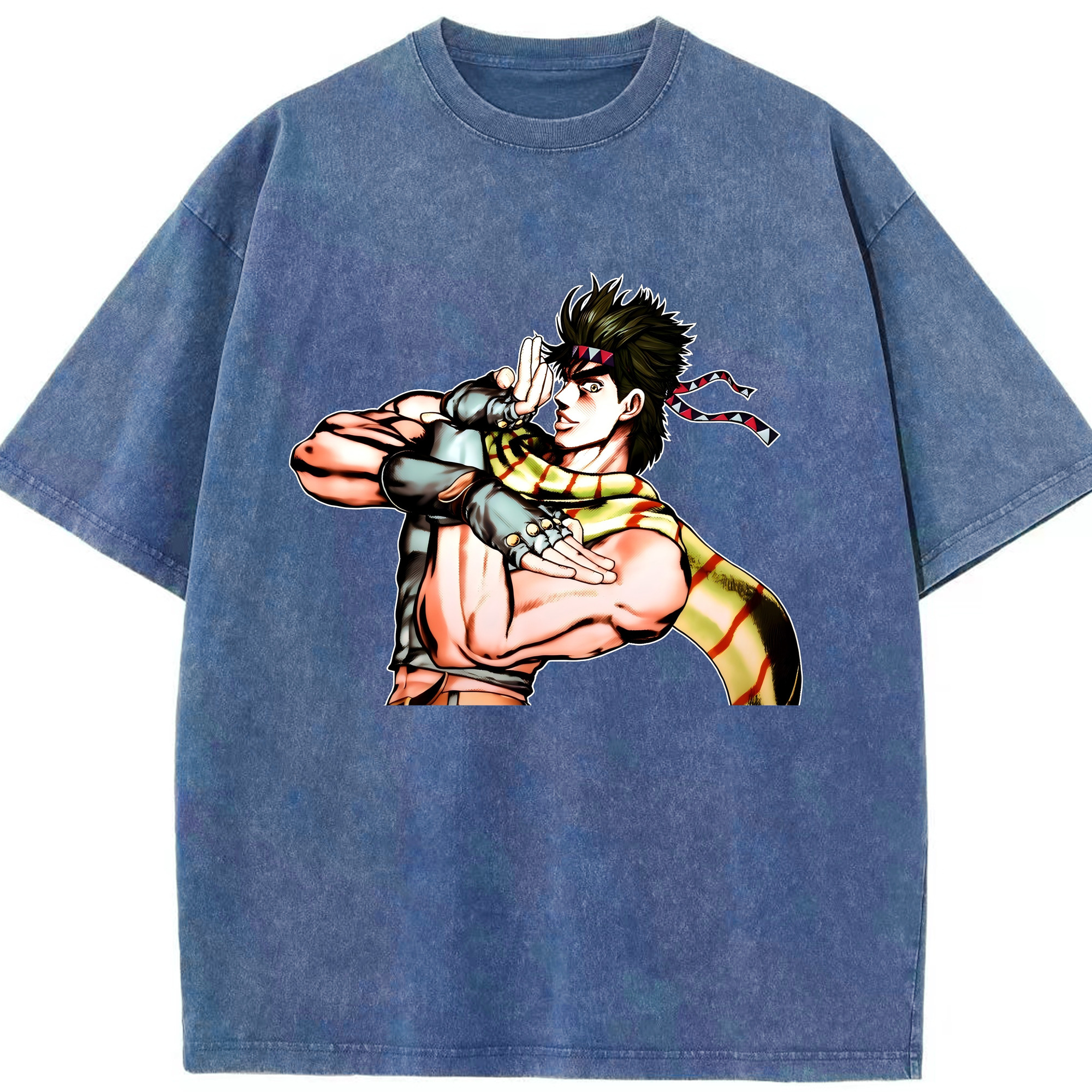 （画像用） ジョジョの奇妙な冒険 ジョセフ?ジョースター JoJo's Bizarre Adventure Joseph Joestar 綿100% ヴィンテージ風 半袖Tシャツ（フロントプリント）