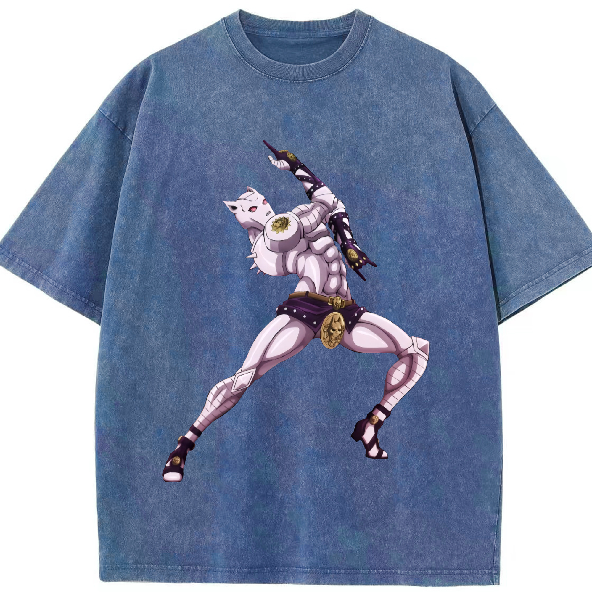 （画像用） ジョジョの奇妙な冒険 きら よしかげ JoJo's Bizarre Adventure Kira Yoshikage 綿100% ヴィンテージ風 半袖Tシャツ（フロントプリント）