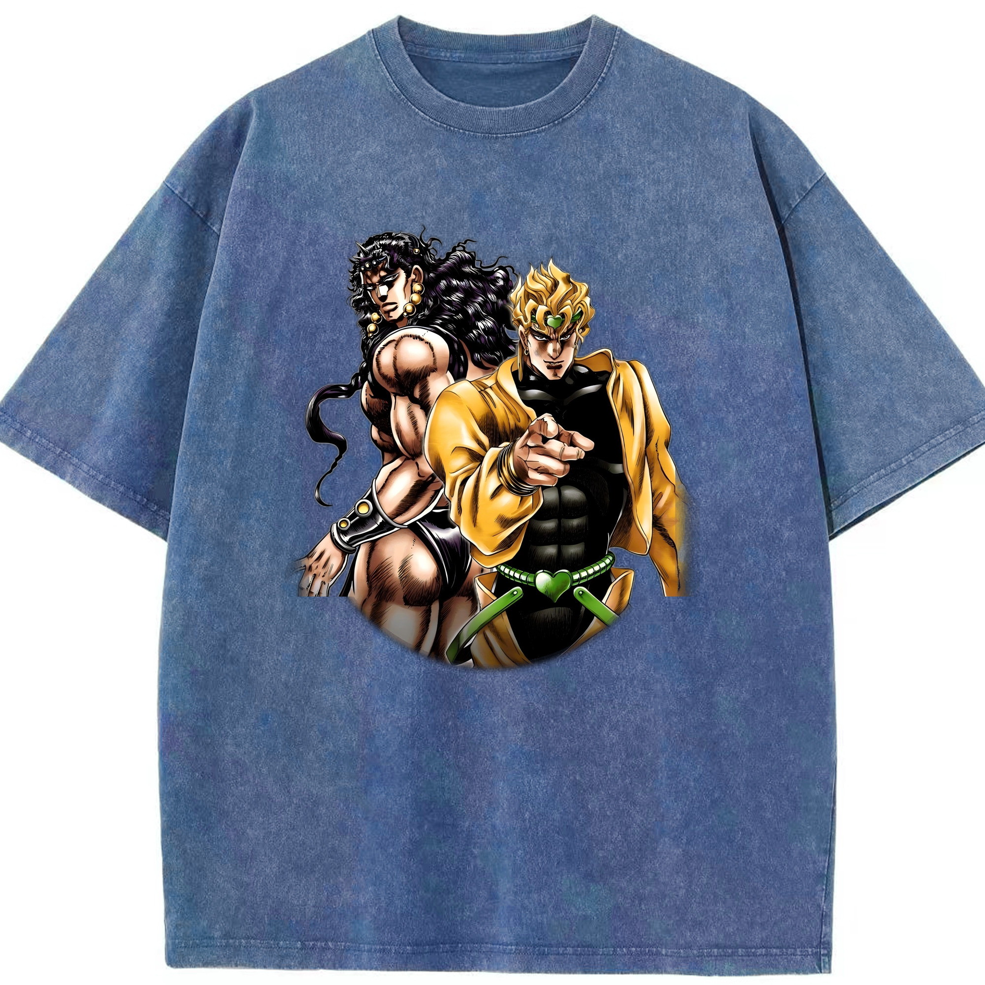 （画像用） ジョジョの奇妙な冒険 ディオ?ブランドー JoJo's Bizarre Adventure Dio Brando 綿100% ヴィンテージ風 半袖Tシャツ（フロントプリント）