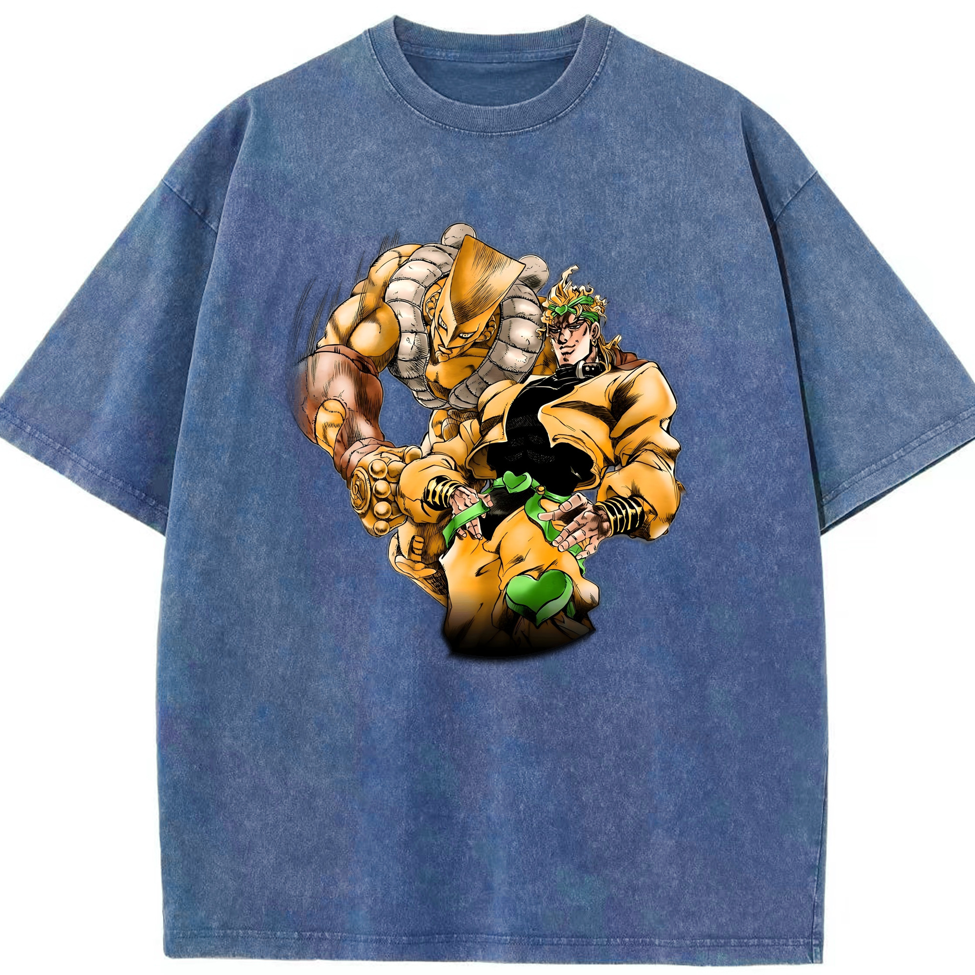 （画像用） ジョジョの奇妙な冒険 ディオ?ブランドー JoJo's Bizarre Adventure Dio Brando 綿100% ヴィンテージ風 半袖Tシャツ（フロントプリント）