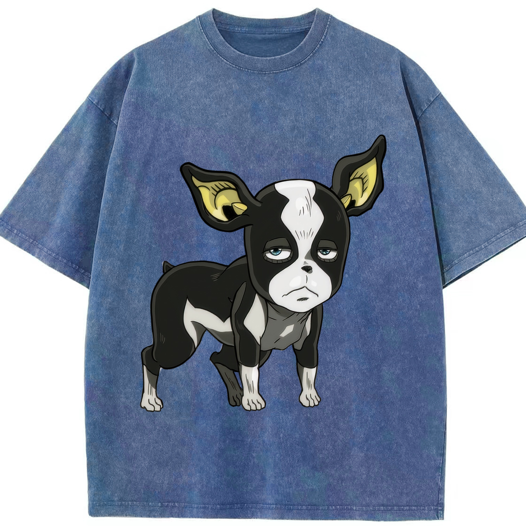 （画像用） ジョジョの奇妙な冒険 イギー JoJo's Bizarre Adventure Iggy 綿100% ヴィンテージ風 半袖Tシャツ（フロントプリント）