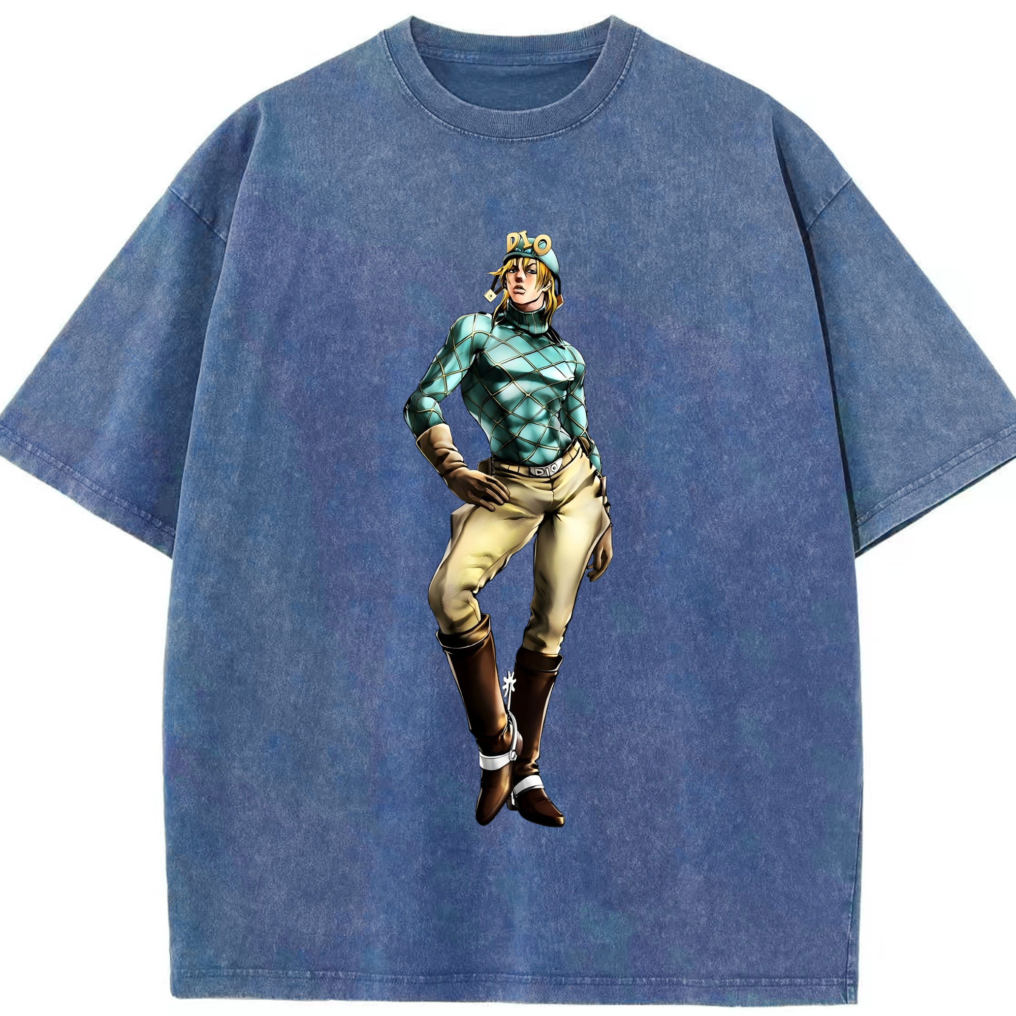 （画像用） ジョジョの奇妙な冒険 ディオ?ブランドー JoJo's Bizarre Adventure Dio Brando 綿100% ヴィンテージ風 半袖Tシャツ（フロントプリント）