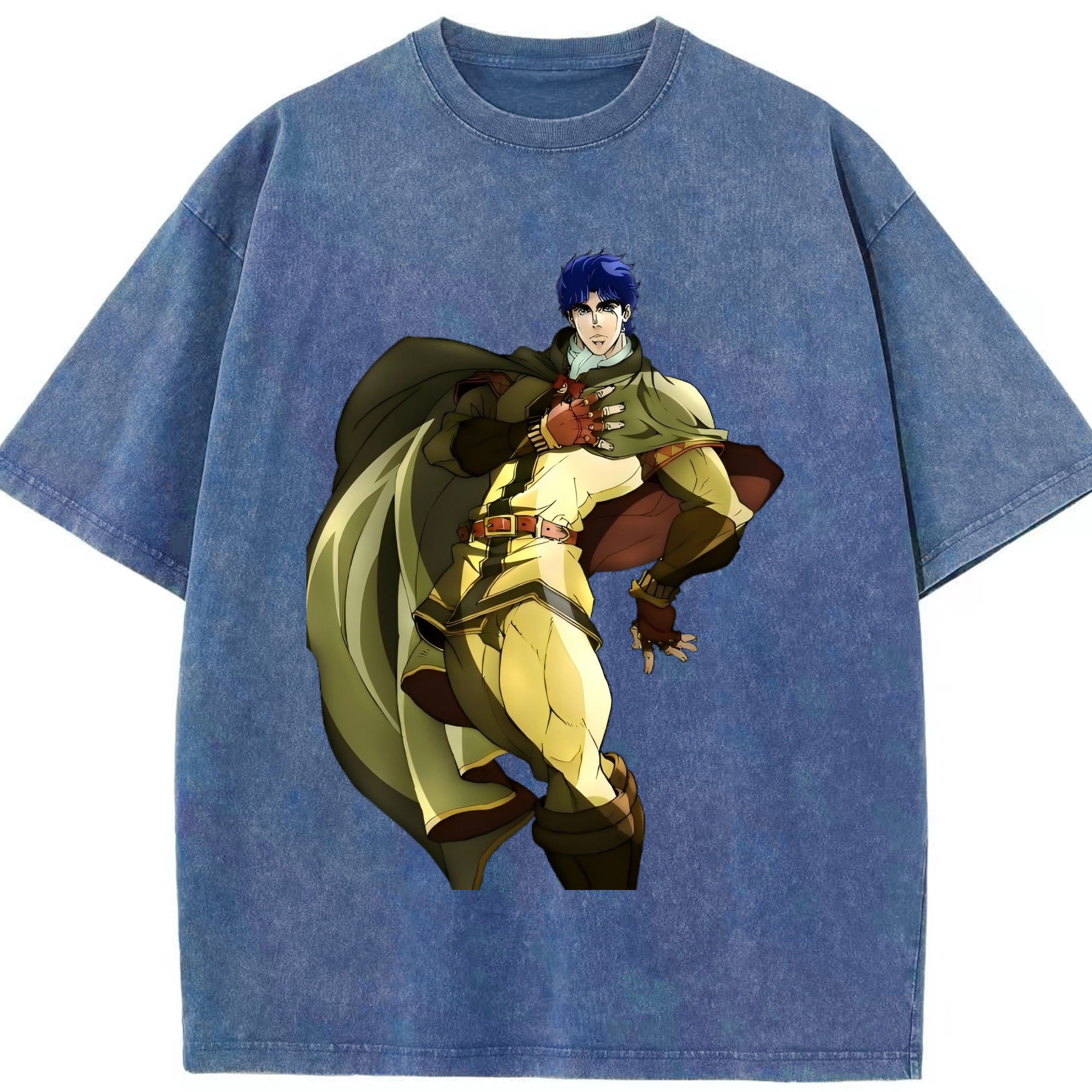 （画像用） ジョジョの奇妙な冒険 /ジョナサン?ジョースター JoJo's Bizarre Adventure Jonathan Joestar 綿100% ヴィンテージ風 半袖Tシャツ（フロントプリント）