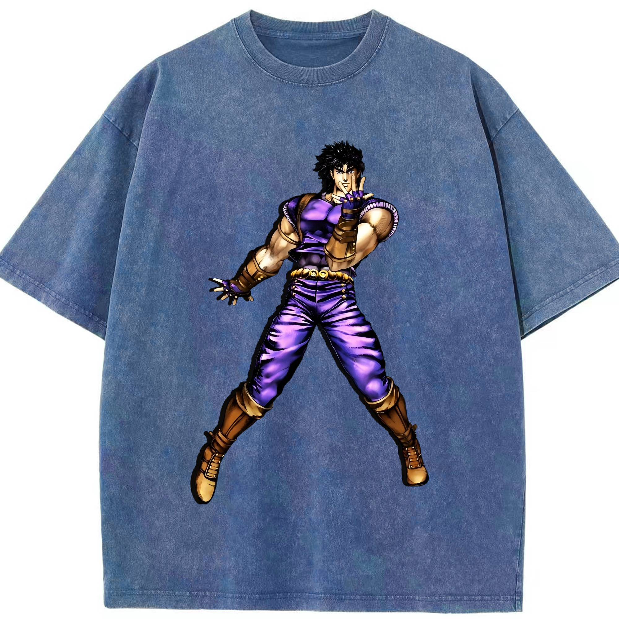 （画像用） ジョジョの奇妙な冒険 /ジョナサン?ジョースター JoJo's Bizarre Adventure Jonathan Joestar 綿100% ヴィンテージ風 半袖Tシャツ（フロントプリント）