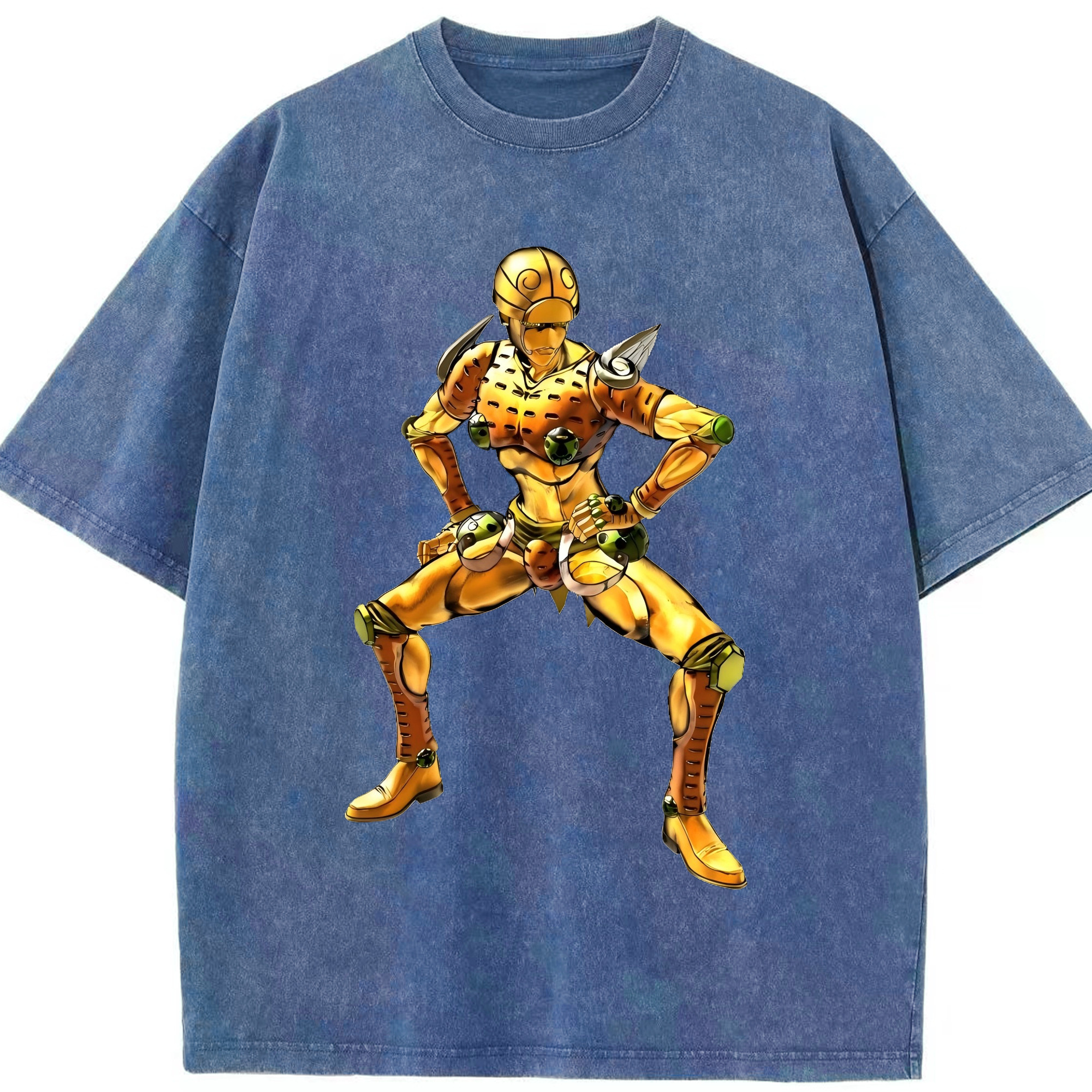（画像用） ジョジョの奇妙な冒険 ジョルノ?ジョバァーナ JoJo's Bizarre Adventure Giorno Giovanna 綿100% ヴィンテージ風 半袖Tシャツ（フロントプリント）