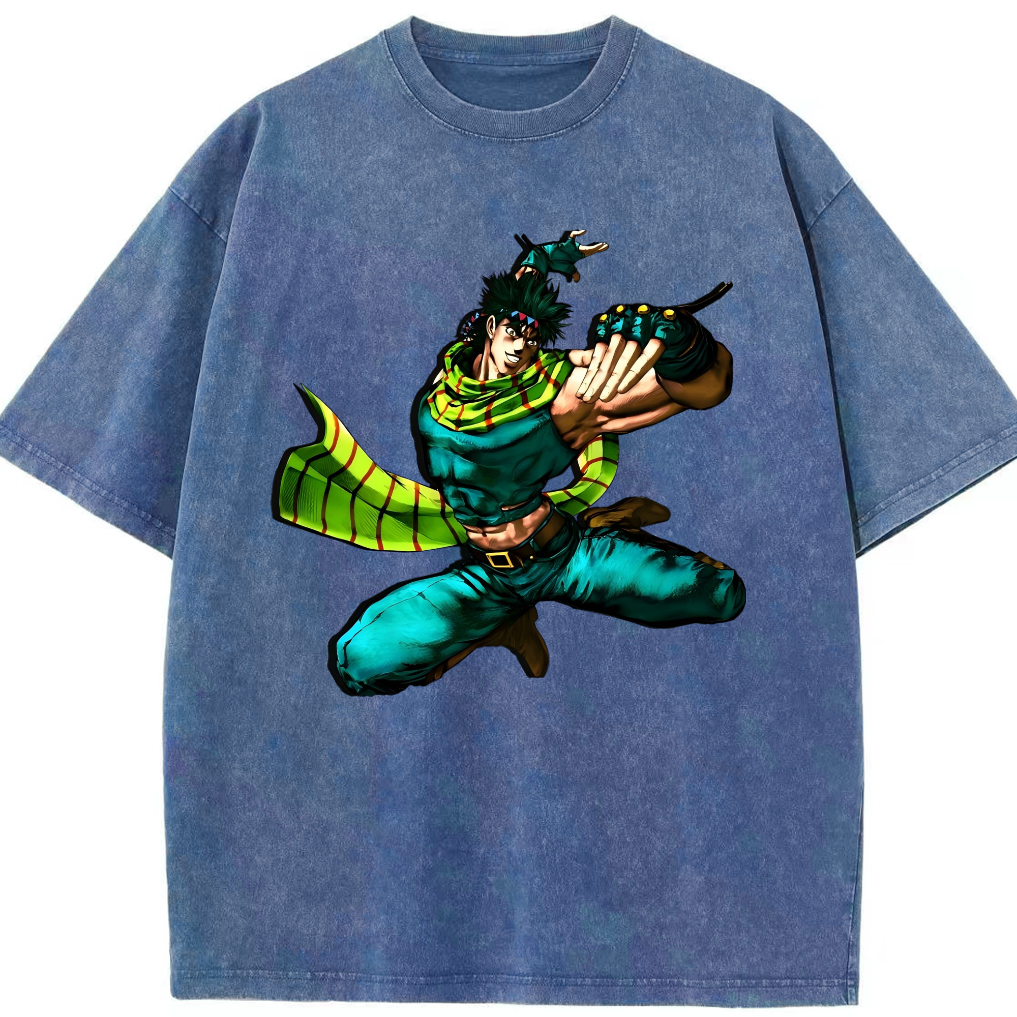 （画像用） ジョジョの奇妙な冒険 ジョセフ?ジョースター JoJo's Bizarre Adventure Joseph Joestar 綿100% ヴィンテージ風 半袖Tシャツ（フロントプリント）