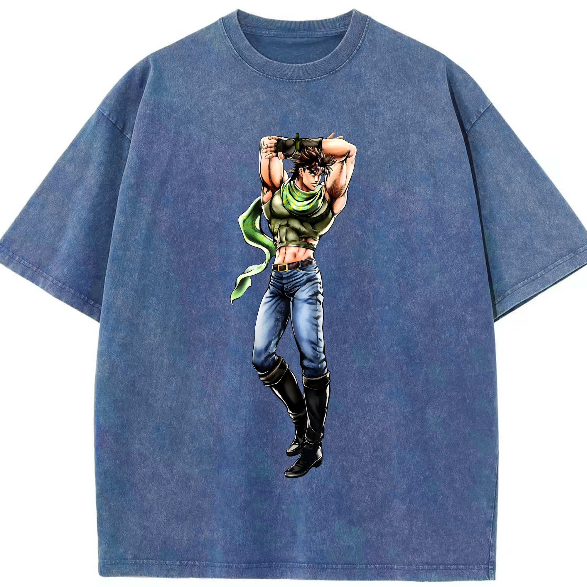 （画像用） ジョジョの奇妙な冒険 ジョセフ?ジョースター JoJo's Bizarre Adventure Joseph Joestar 綿100% ヴィンテージ風 半袖Tシャツ（フロントプリント）
