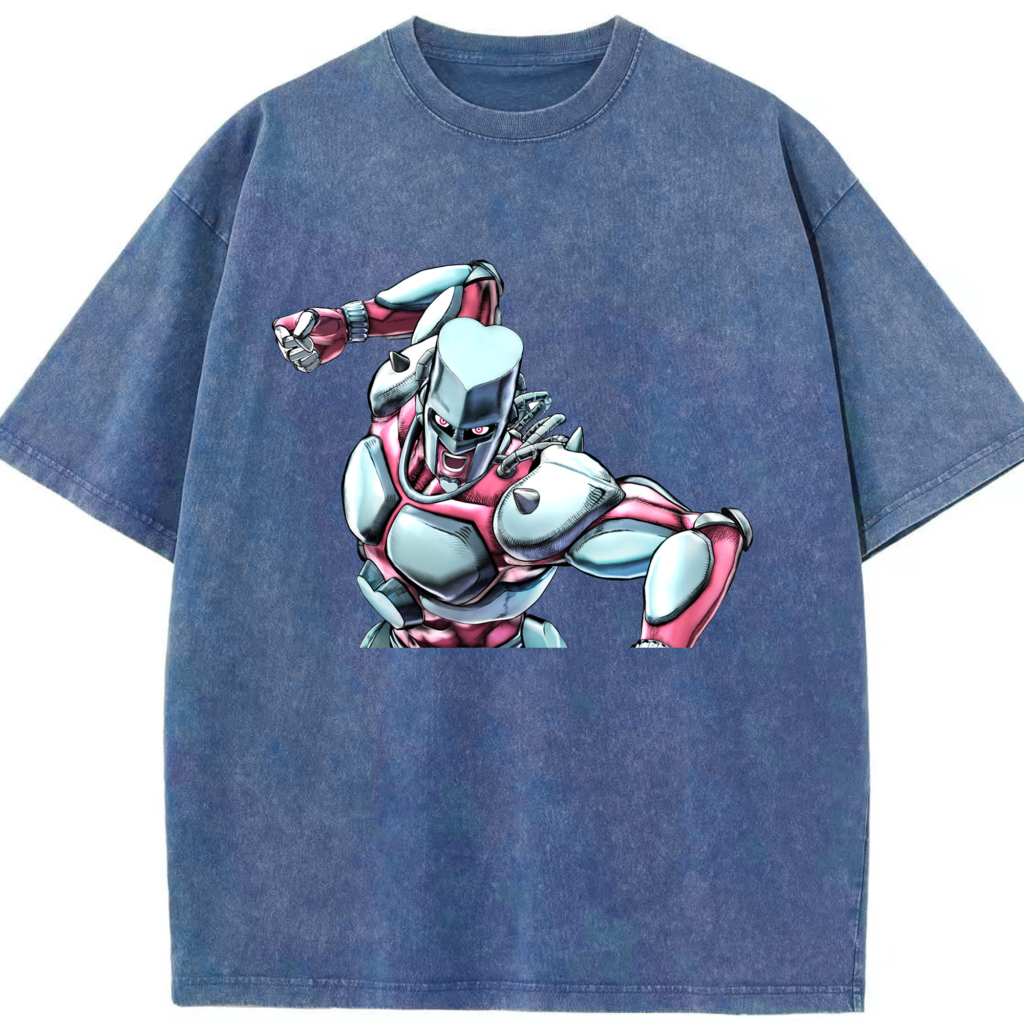 （画像用） ジョジョの奇妙な冒険 ひがしかた じょうすけ JoJo's Bizarre Adventure Higashikata Josuke 綿100% ヴィンテージ風 半袖Tシャツ（フロントプリント）