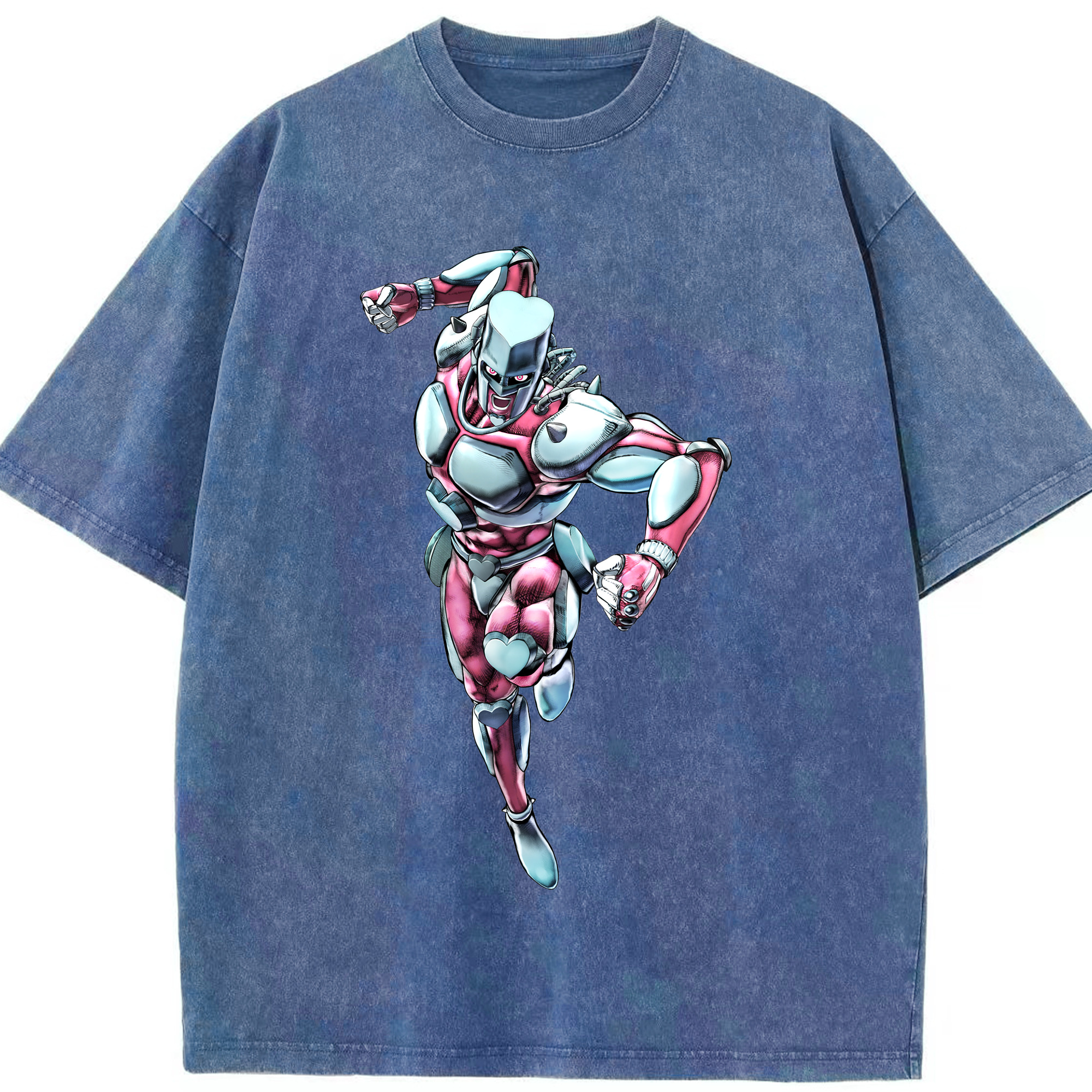 （画像用） ジョジョの奇妙な冒険 ひがしかた じょうすけ JoJo's Bizarre Adventure Higashikata Josuke 綿100% ヴィンテージ風 半袖Tシャツ（フロントプリント）