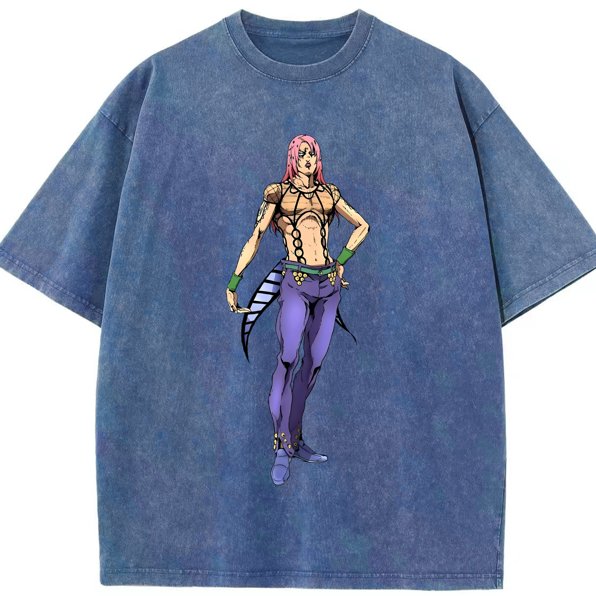 （画像用） ジョジョの奇妙な冒険 ビネガー?ドッピオ JoJo's Bizarre Adventure Vinegar Doppio 綿100% ヴィンテージ風 半袖Tシャツ（フロントプリント）