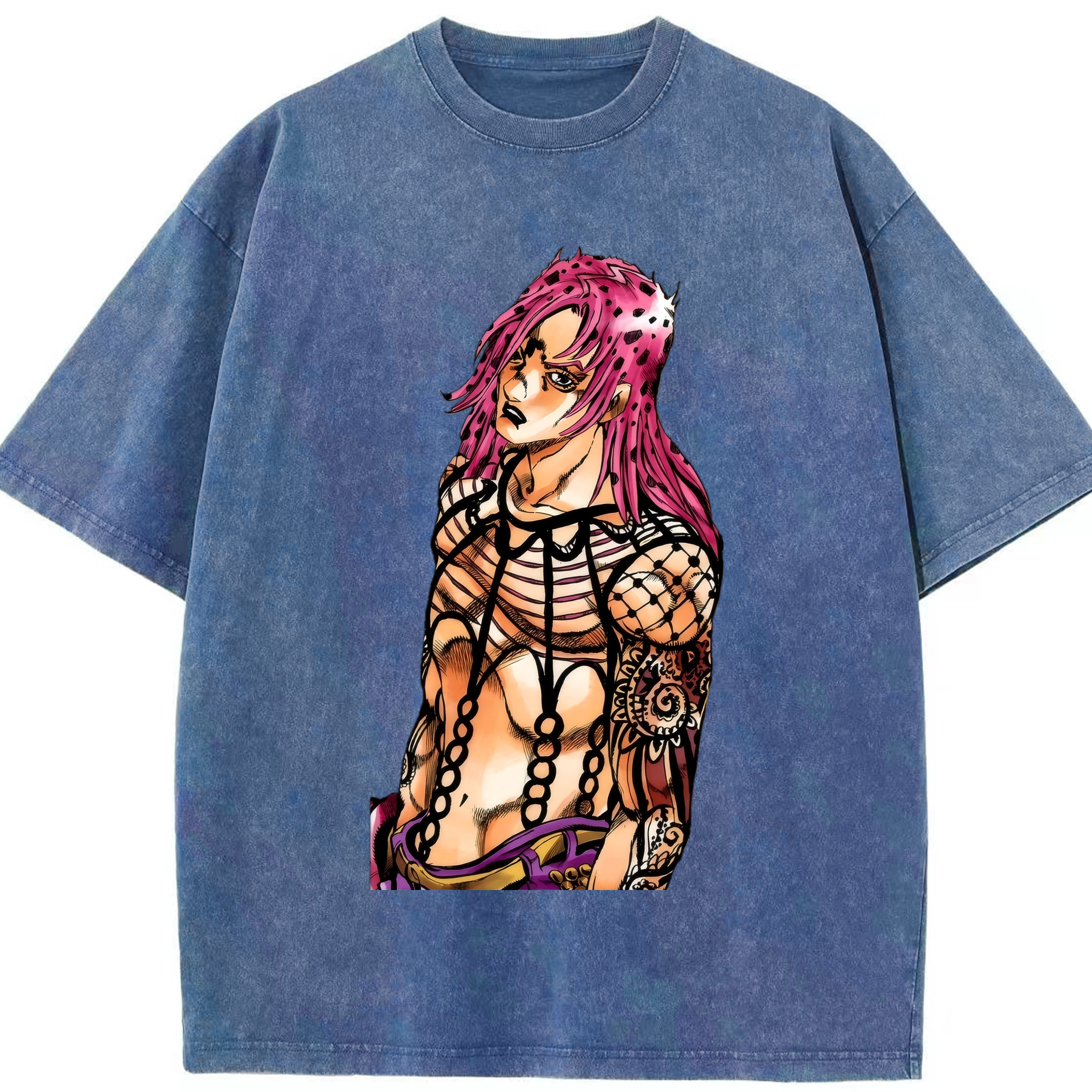 （画像用） ジョジョの奇妙な冒険 ビネガー?ドッピオ JoJo's Bizarre Adventure Vinegar Doppio 綿100% ヴィンテージ風 半袖Tシャツ（フロントプリント）