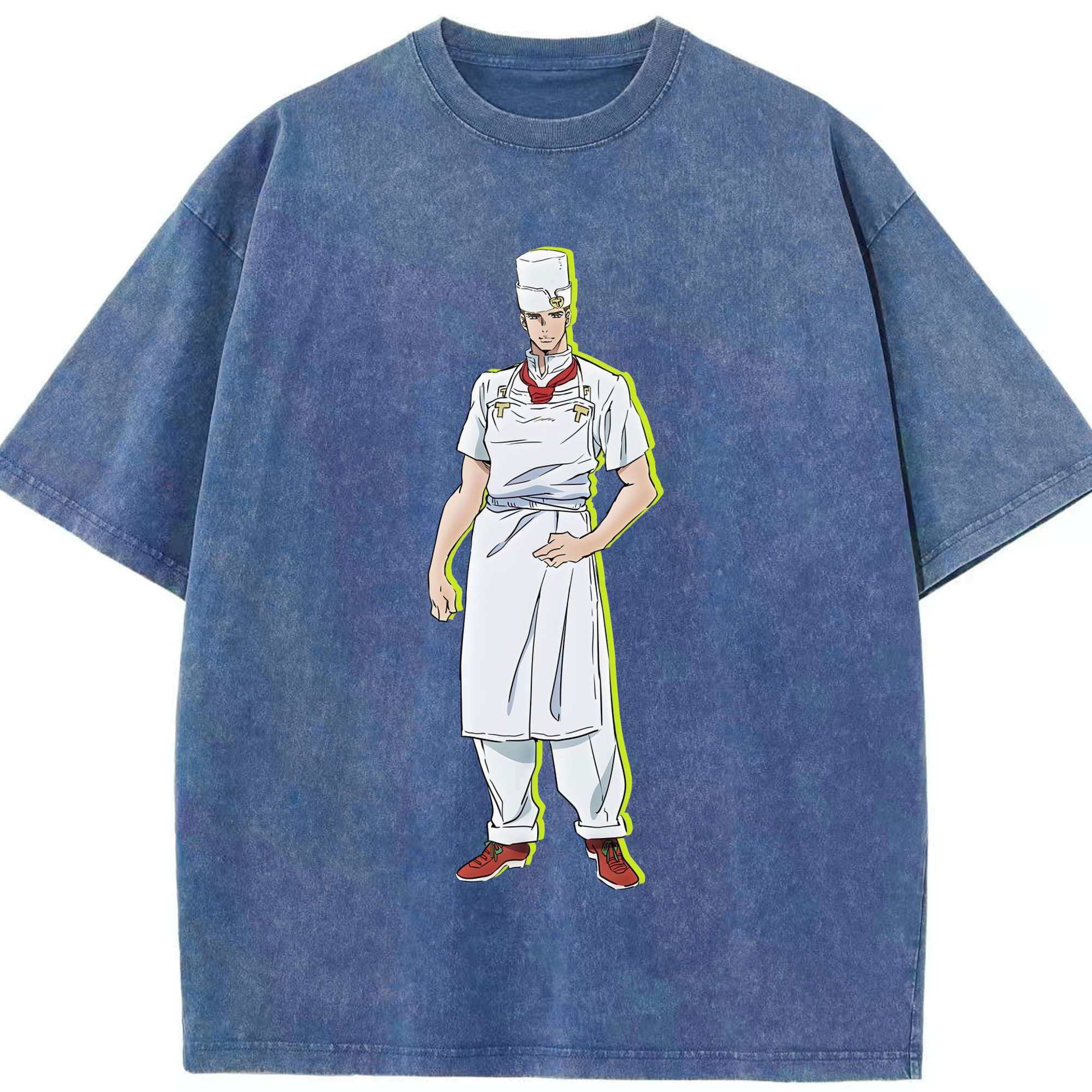 （画像用） ジョジョの奇妙な冒険 Tonio Trussardi JoJo's Bizarre Adventure トニオ?トラッサルディ 綿100% ヴィンテージ風 半袖Tシャツ（フロントプリント）