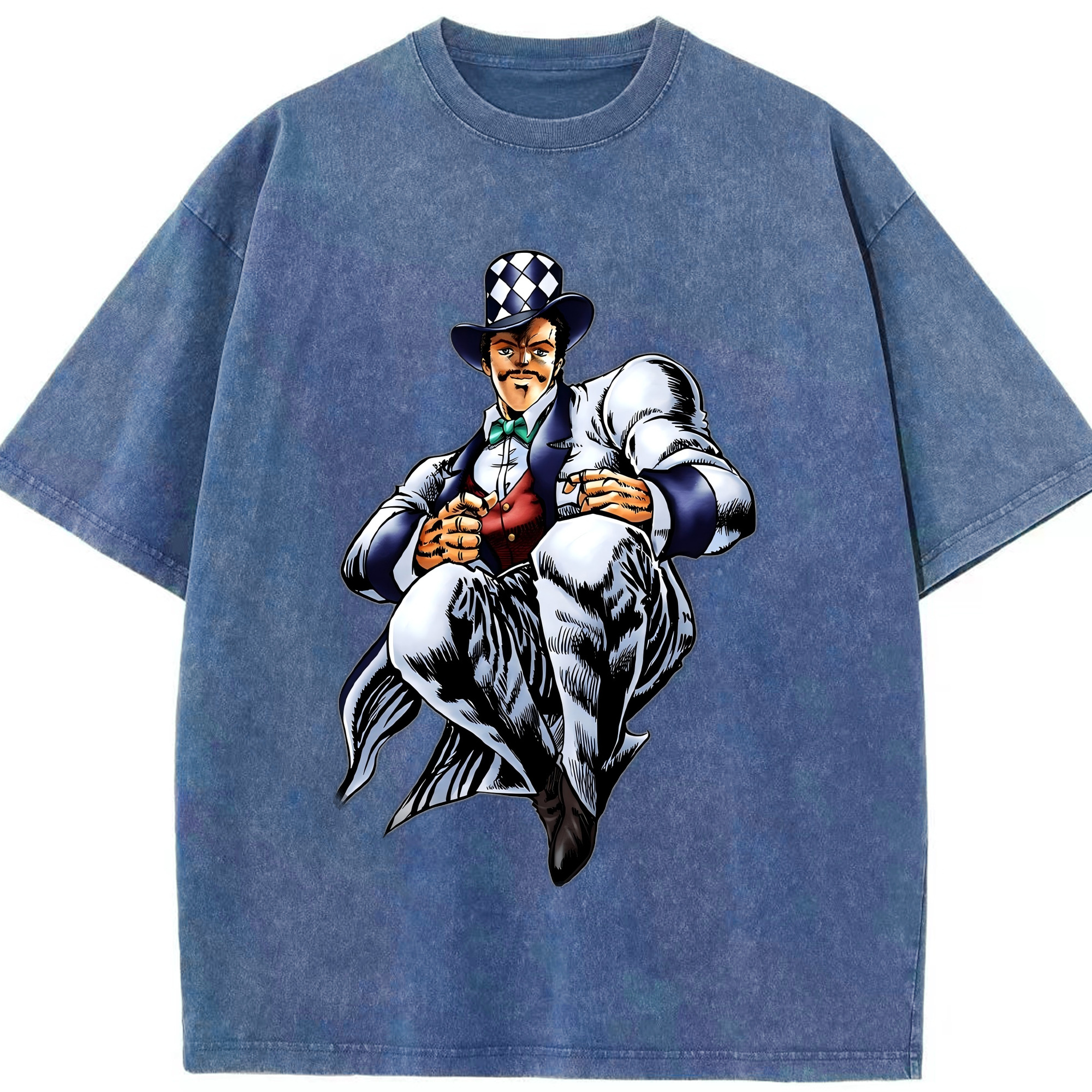 （画像用） ジョジョの奇妙な冒険 ウィル?アントニオ?ツェペリ JoJo's Bizarre Adventure Will Anthonio Zeppeli 綿100% ヴィンテージ風 半袖Tシャツ（フロントプリント）