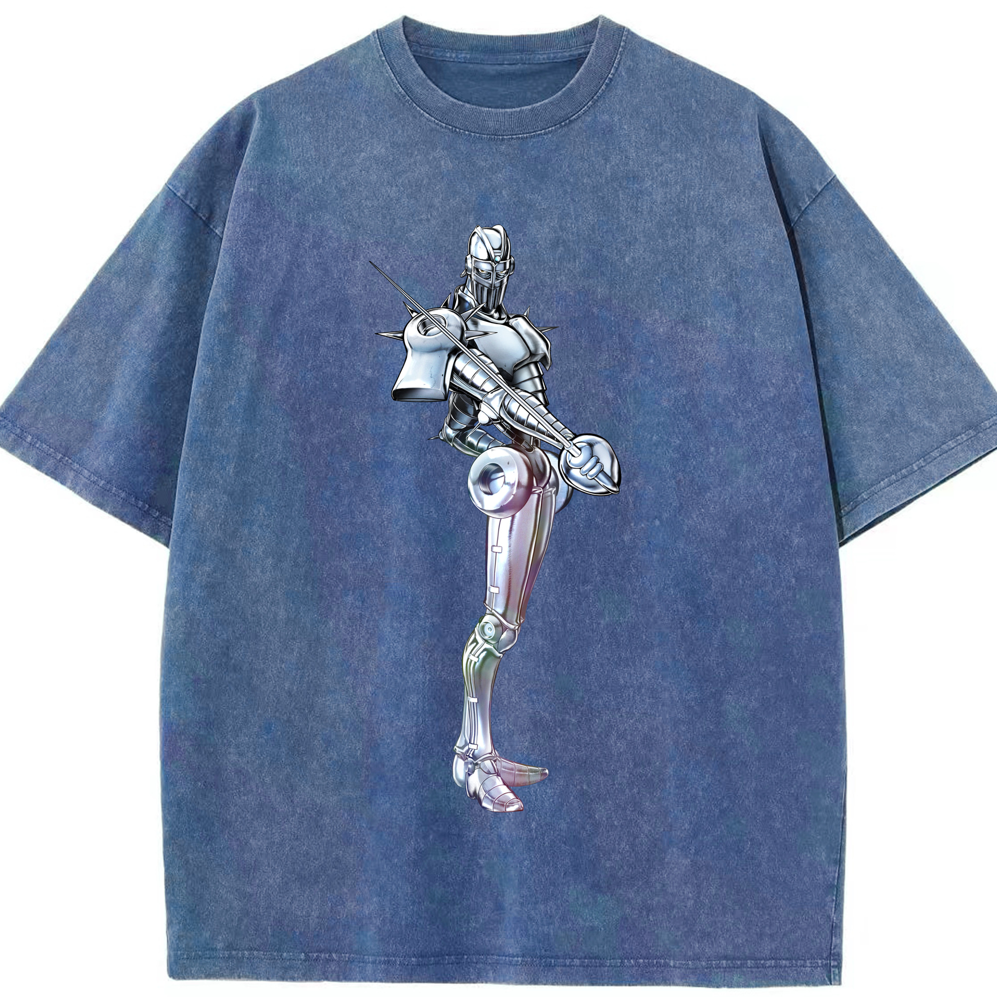 （画像用） ジョジョの奇妙な冒険 ジャン＝ピエール?ポルナレフ JoJo's Bizarre Adventure Jan Pierre Polnareff 綿100% ヴィンテージ風 半袖Tシャツ（フロントプリント）