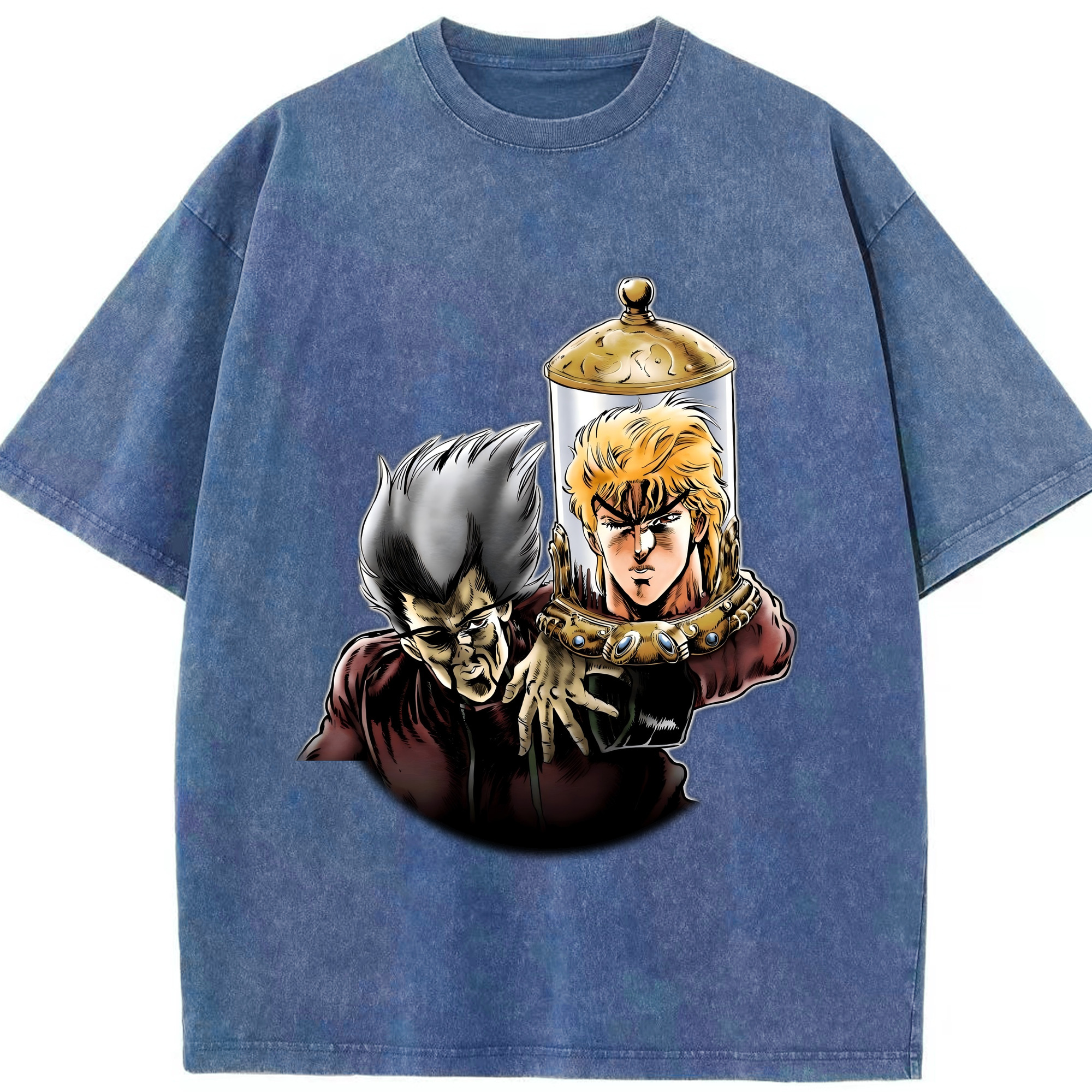 （画像用） ジョジョの奇妙な冒険 ディオ?ブランドー JoJo's Bizarre Adventure Dio Brando 綿100% ヴィンテージ風 半袖Tシャツ（フロントプリント）