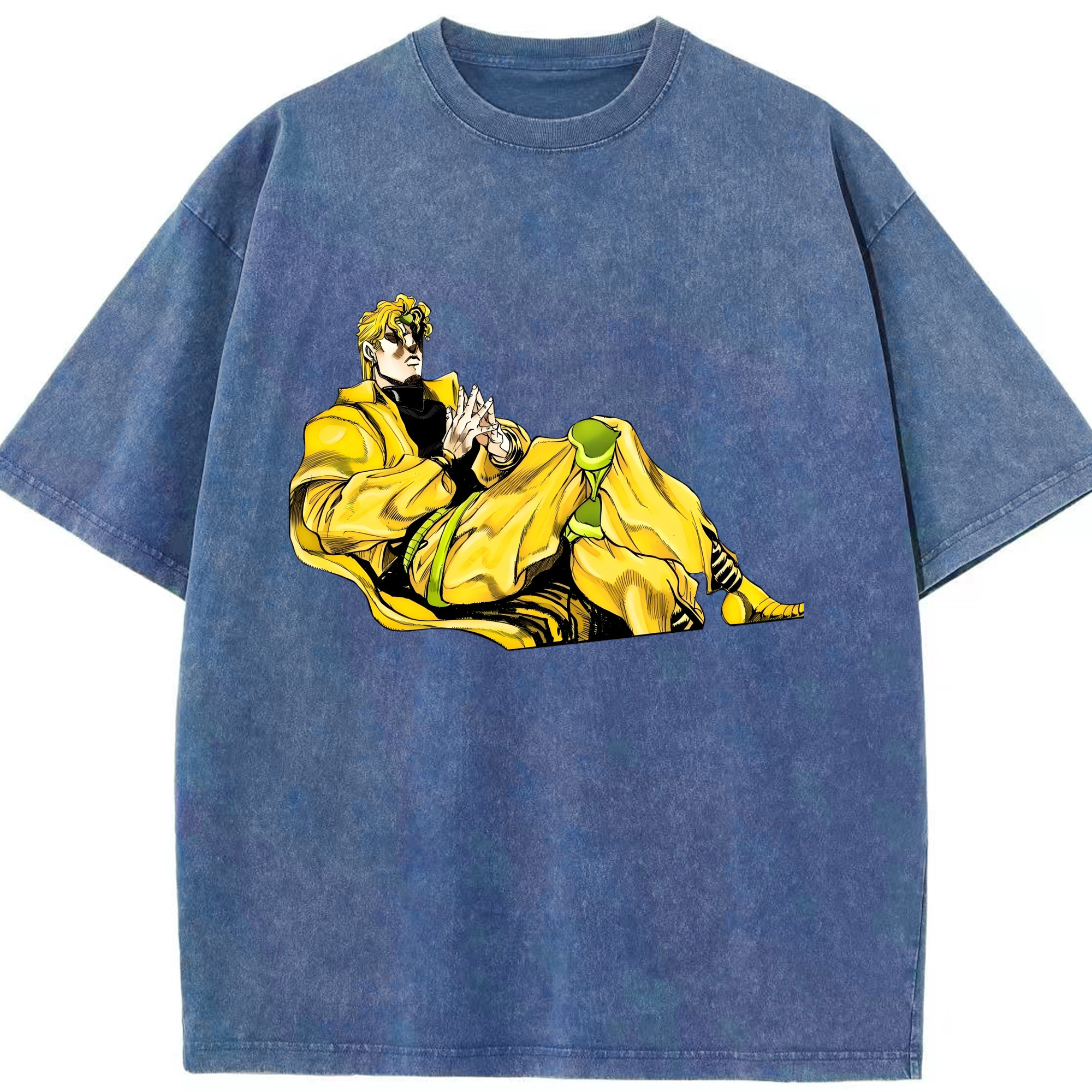 （画像用） ジョジョの奇妙な冒険 ディオ?ブランドー JoJo's Bizarre Adventure Dio Brando 綿100% ヴィンテージ風 半袖Tシャツ（フロントプリント）
