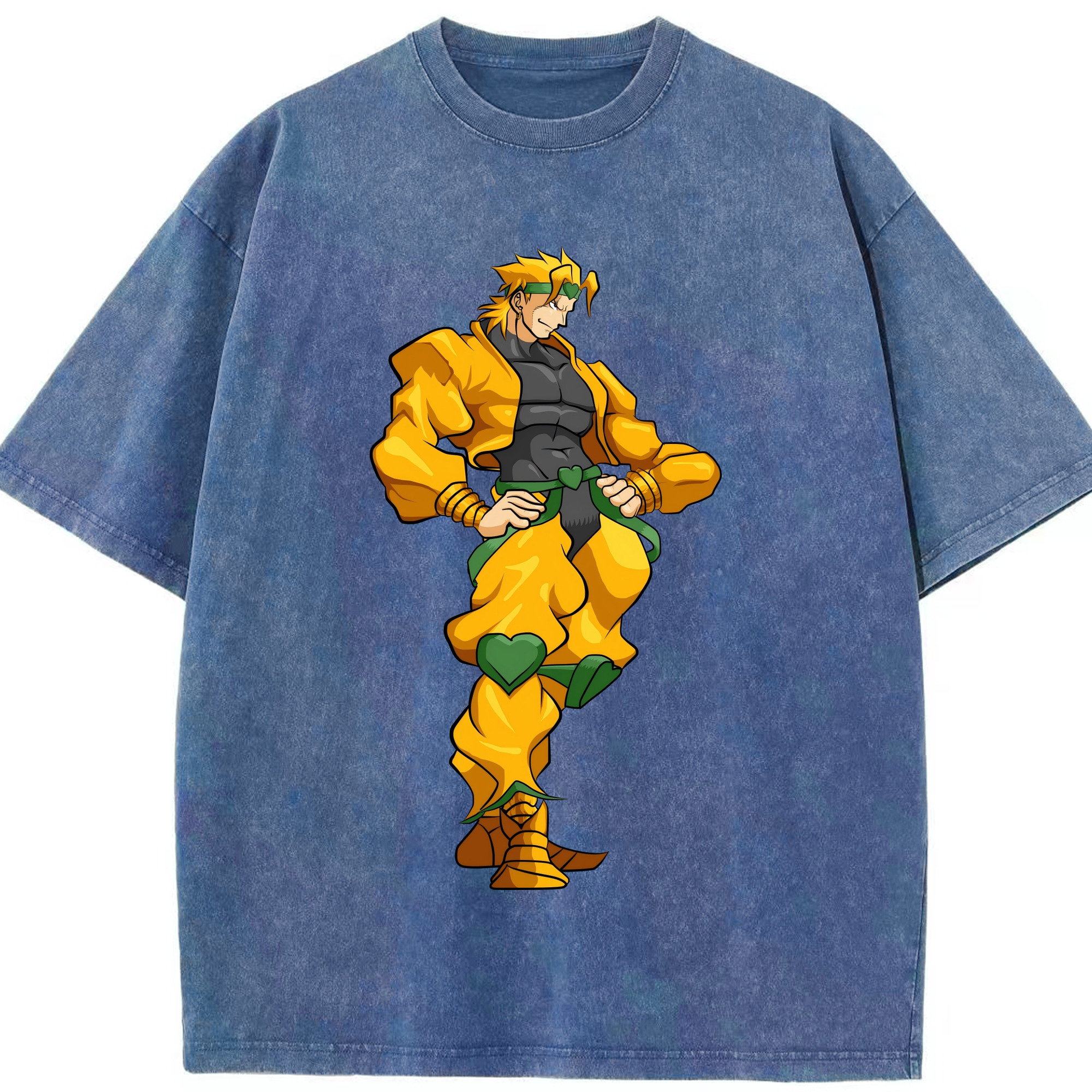 （画像用） ジョジョの奇妙な冒険 ディオ?ブランドー JoJo's Bizarre Adventure Dio Brando 綿100% ヴィンテージ風 半袖Tシャツ（フロントプリント）