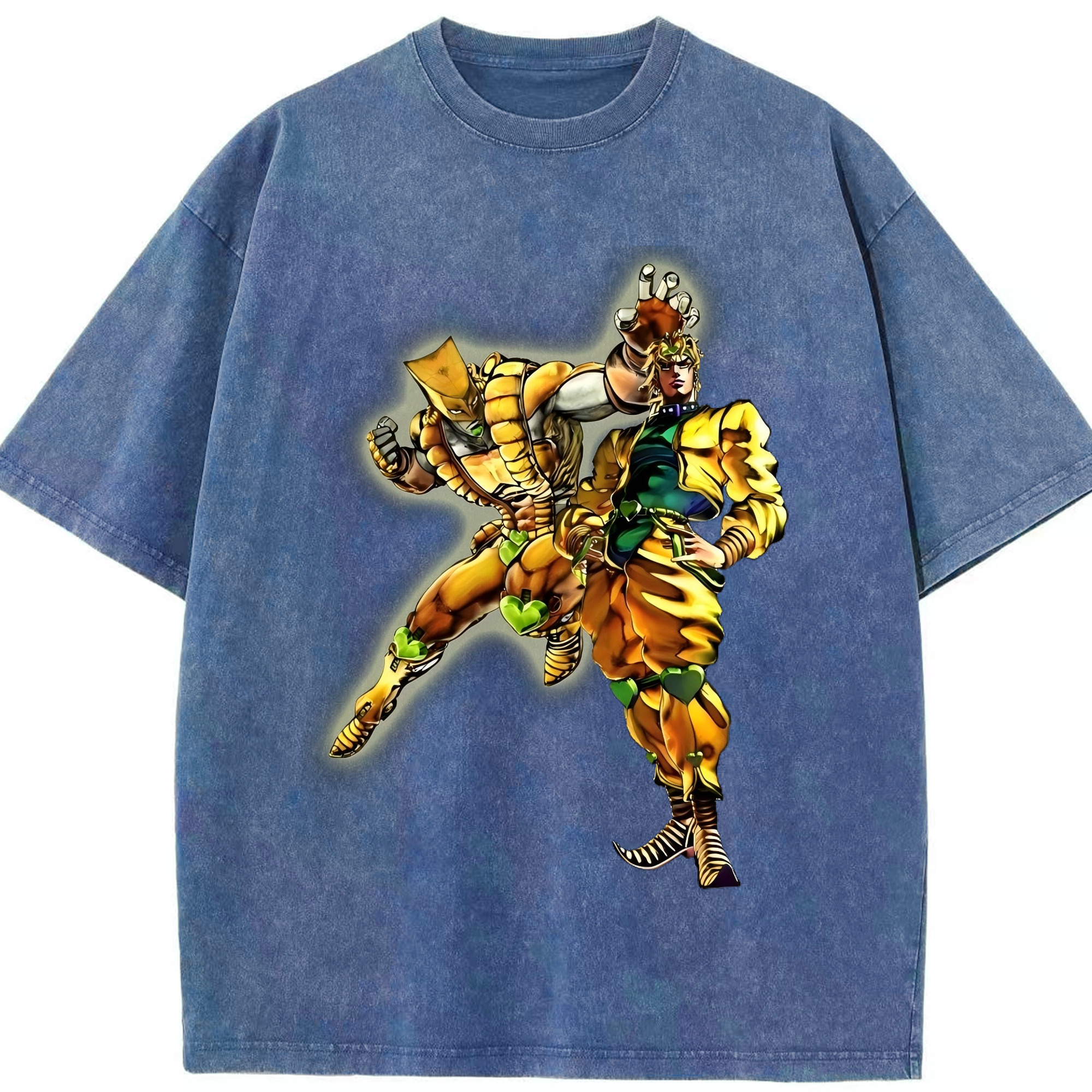 （画像用） ジョジョの奇妙な冒険 ディオ?ブランドー JoJo's Bizarre Adventure Dio Brando 綿100% ヴィンテージ風 半袖Tシャツ（フロントプリント）