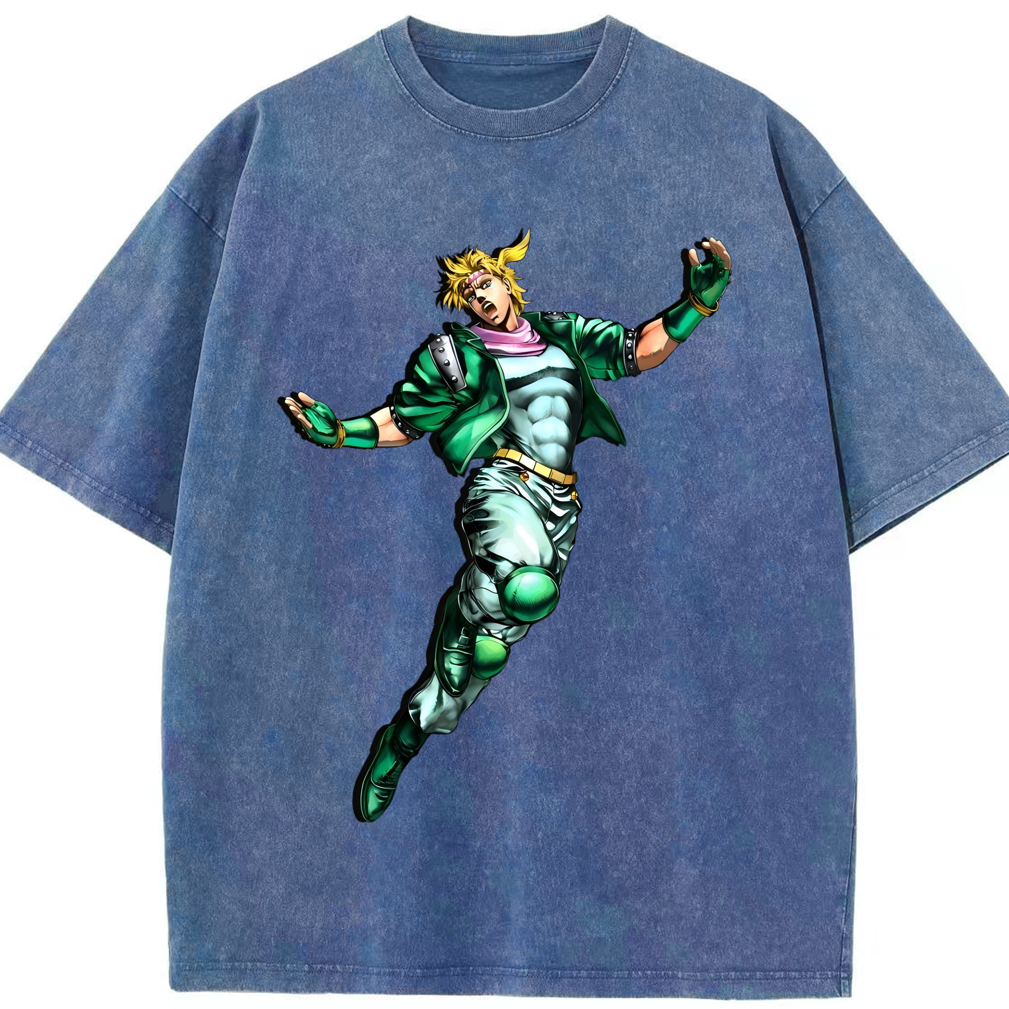 （画像用） ジョジョの奇妙な冒険 ディオ?ブランドー JoJo's Bizarre Adventure Dio Brando 綿100% ヴィンテージ風 半袖Tシャツ（フロントプリント）