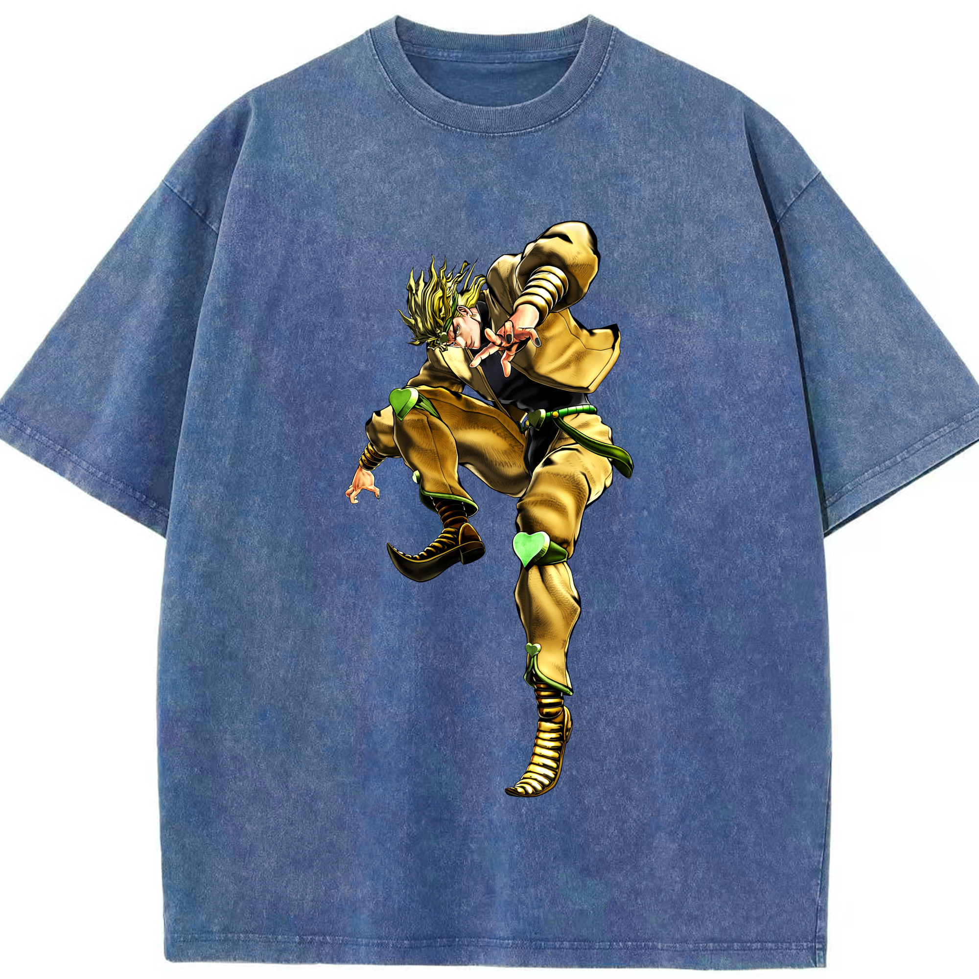 （画像用） ジョジョの奇妙な冒険 ディオ?ブランドー JoJo's Bizarre Adventure Dio Brando 綿100% ヴィンテージ風 半袖Tシャツ（フロントプリント）