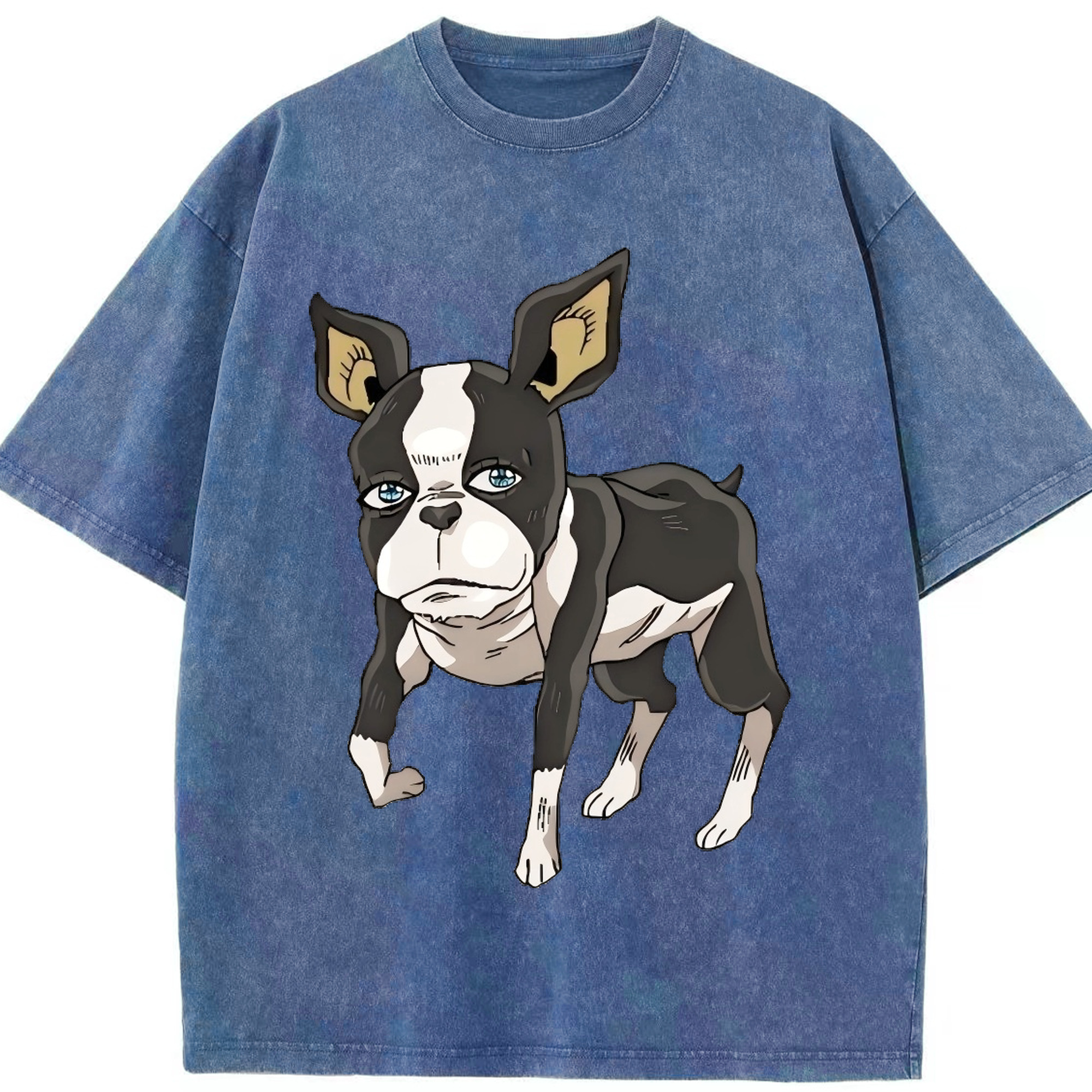 （画像用） ジョジョの奇妙な冒険 イギー JoJo's Bizarre Adventure Iggy 綿100% ヴィンテージ風 半袖Tシャツ（フロントプリント）