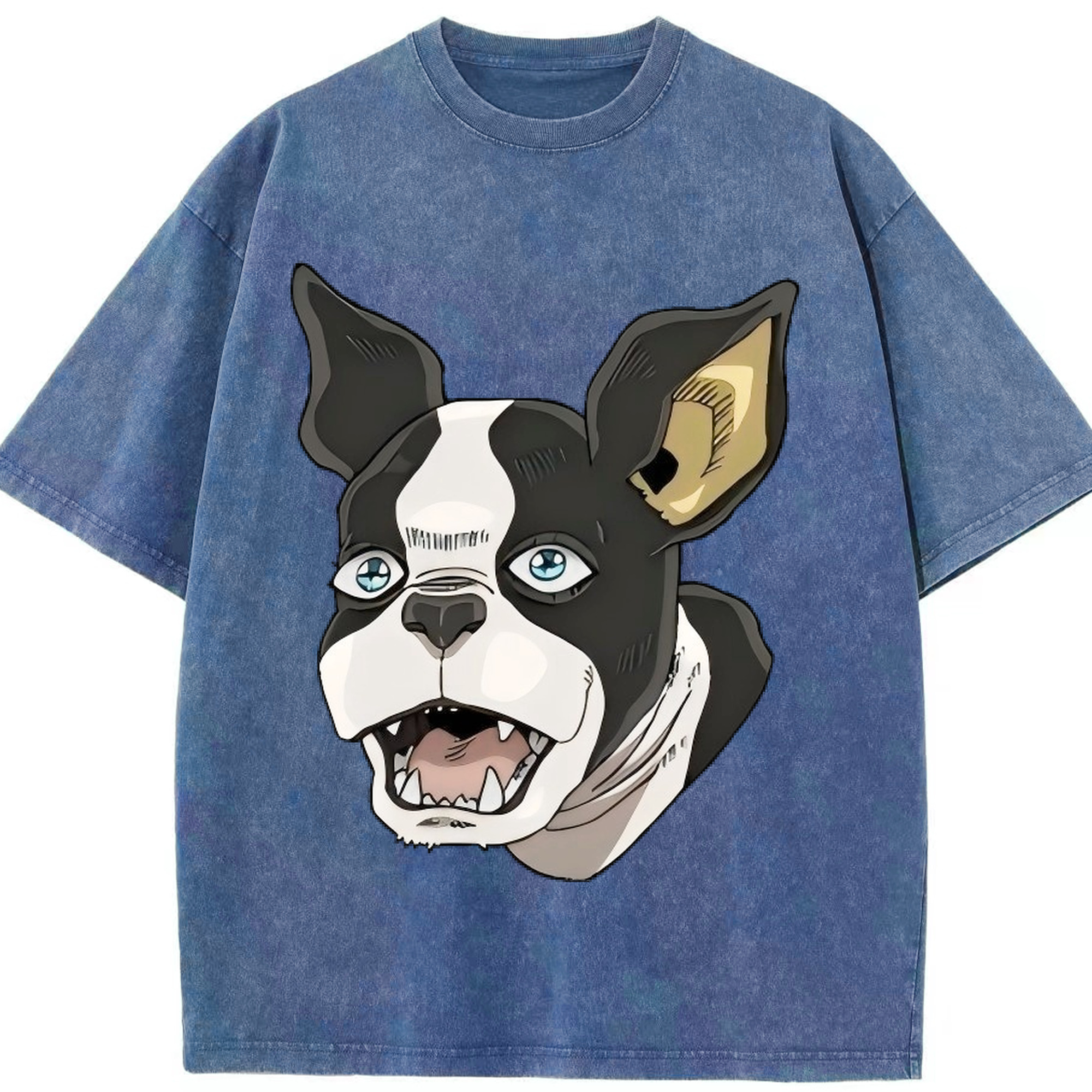 （画像用） ジョジョの奇妙な冒険 イギー JoJo's Bizarre Adventure Iggy 綿100% ヴィンテージ風 半袖Tシャツ（フロントプリント）
