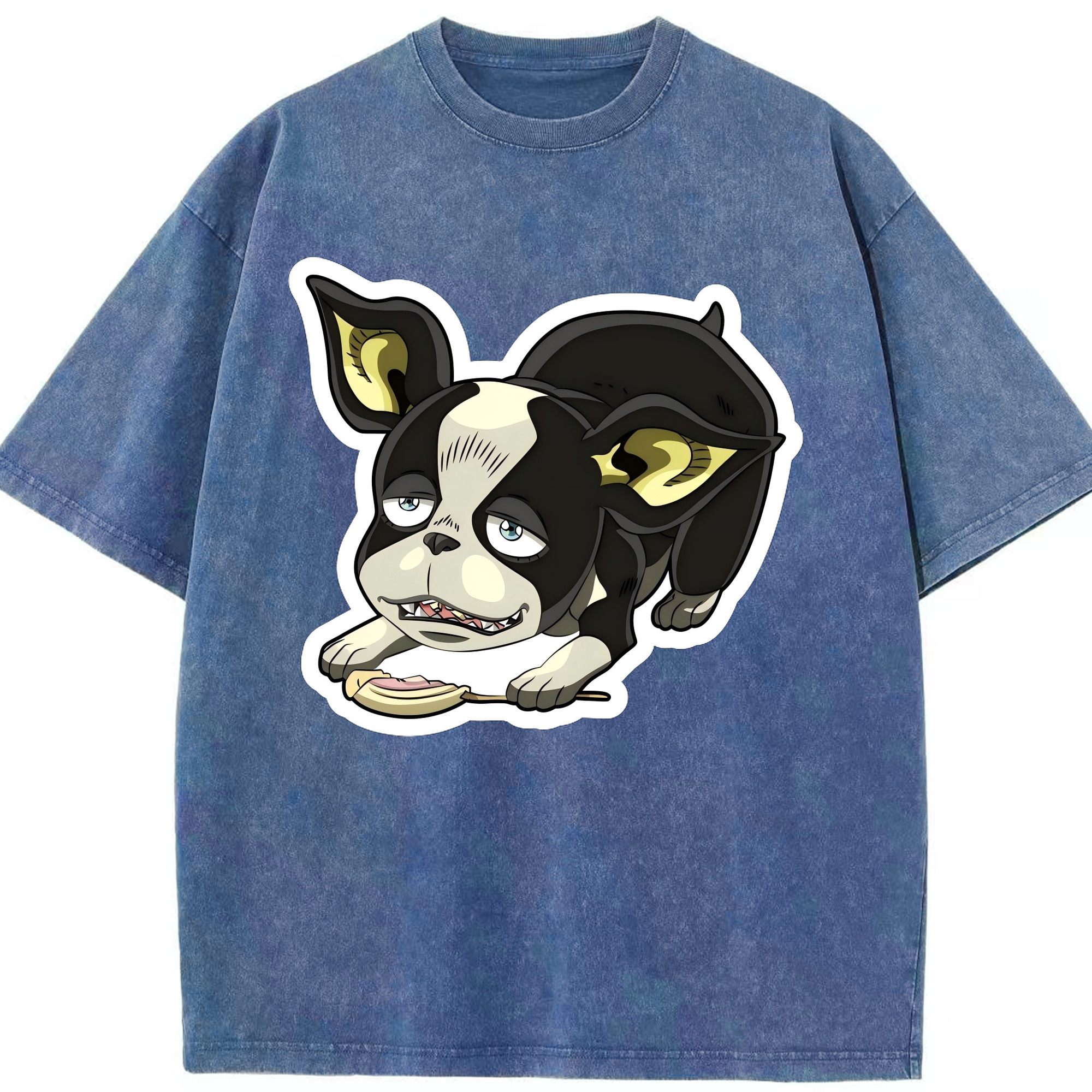（画像用） ジョジョの奇妙な冒険 イギー JoJo's Bizarre Adventure Iggy 綿100% ヴィンテージ風 半袖Tシャツ（フロントプリント）