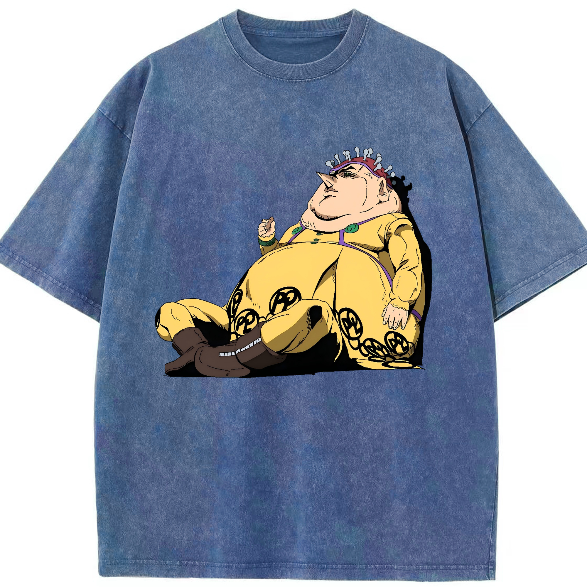 （画像用） ジョジョの奇妙な冒険 ポルポ JoJo's Bizarre Adventure Polpo 綿100% ヴィンテージ風 半袖Tシャツ（フロントプリント）