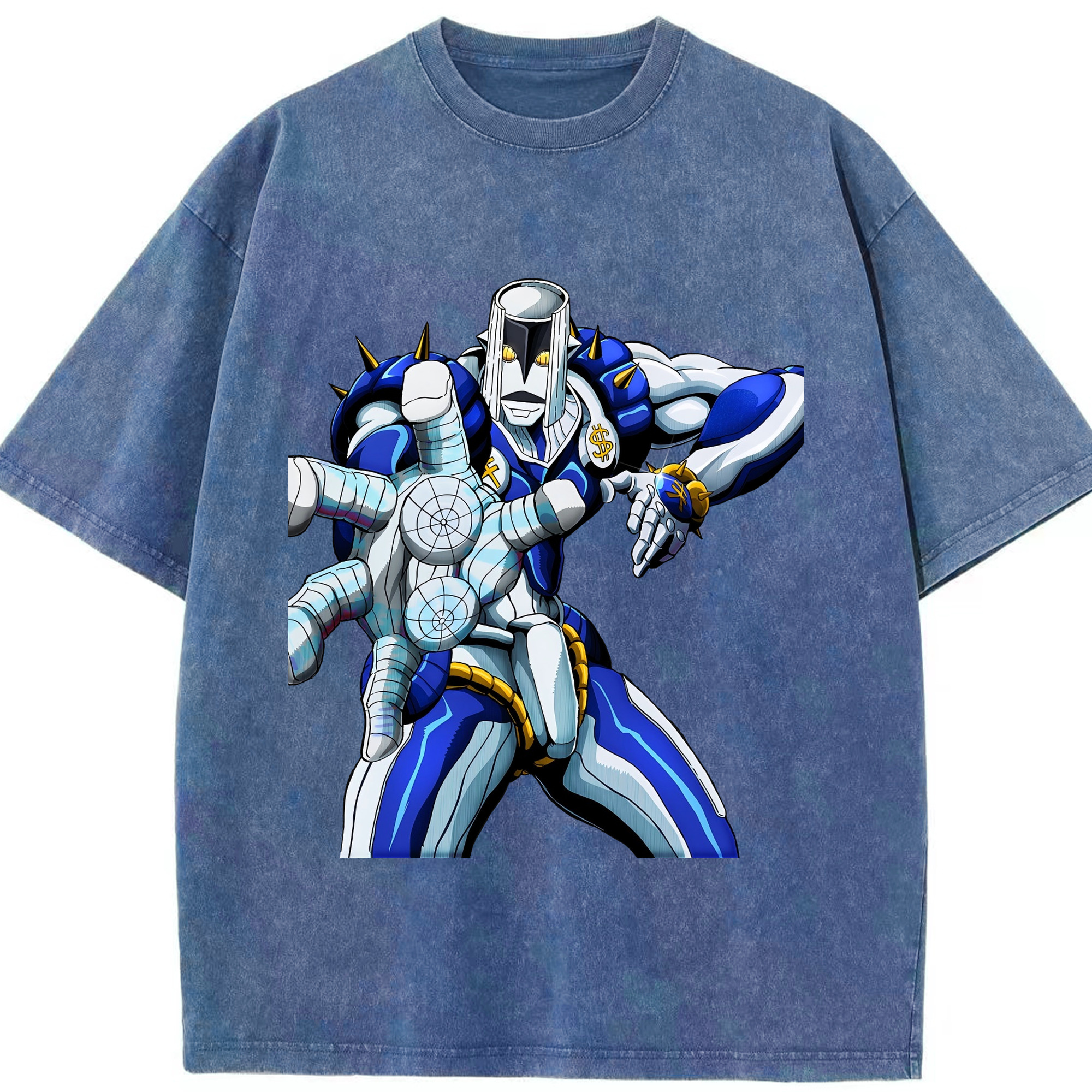 （画像用） ジョジョの奇妙な冒険 虹村億泰 にじむら おくやす JoJo's Bizarre Adventure Nijimura Okuyasu 綿100% ヴィンテージ風 半袖Tシャツ（フロントプリント）