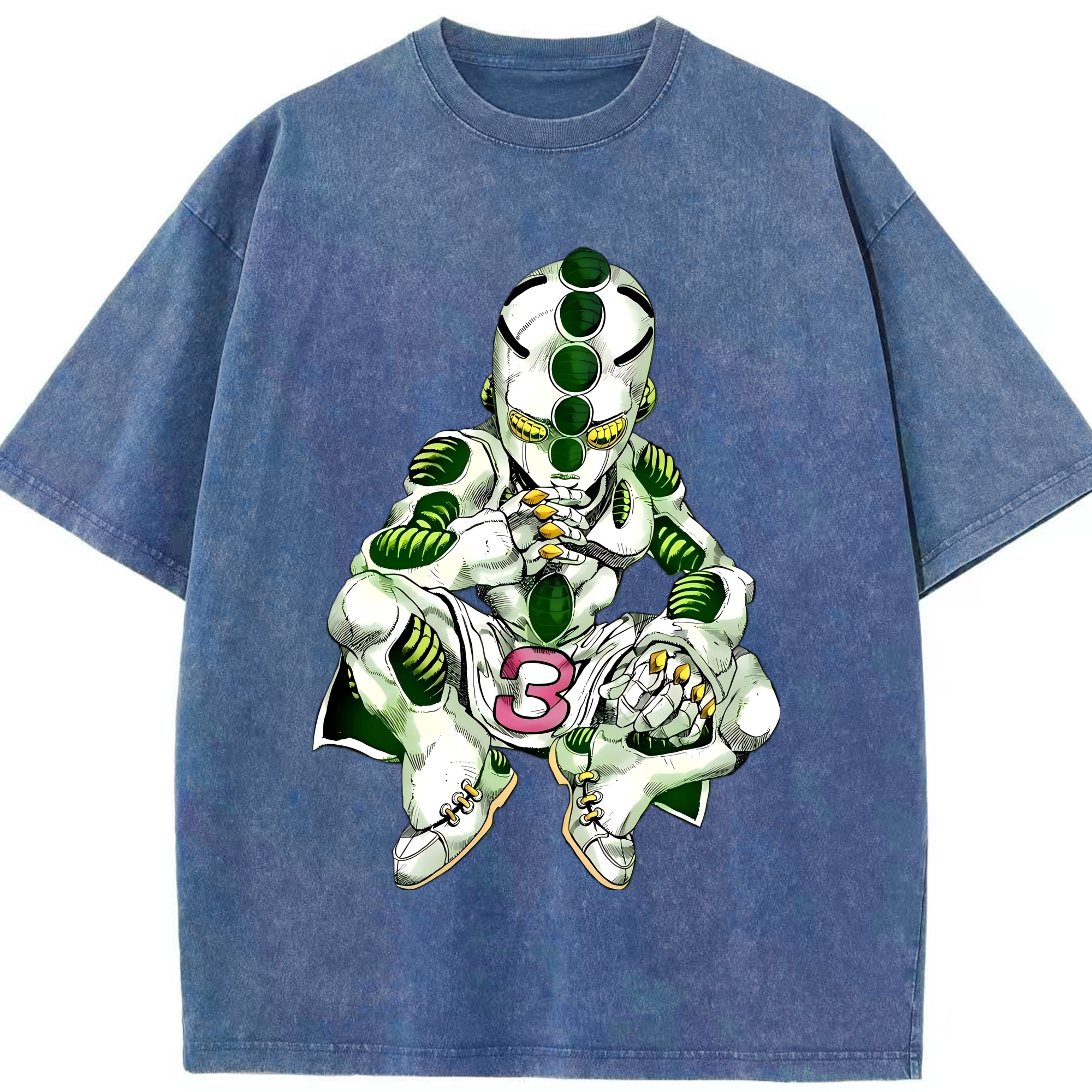 （画像用） ジョジョの奇妙な冒険 広瀨康一 JoJo's Bizarre Adventure Hirose Koichi 綿100% ヴィンテージ風 半袖Tシャツ（フロントプリント）