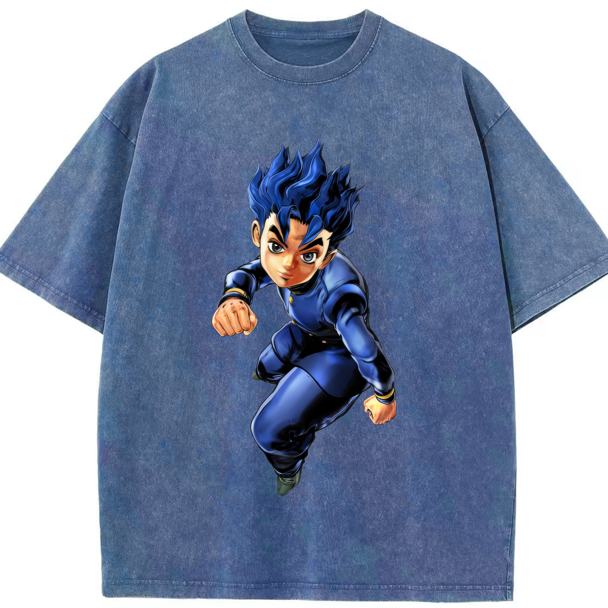 （画像用） ジョジョの奇妙な冒険 広瀨康一 JoJo's Bizarre Adventure Hirose Koichi 綿100% ヴィンテージ風 半袖Tシャツ（フロントプリント）