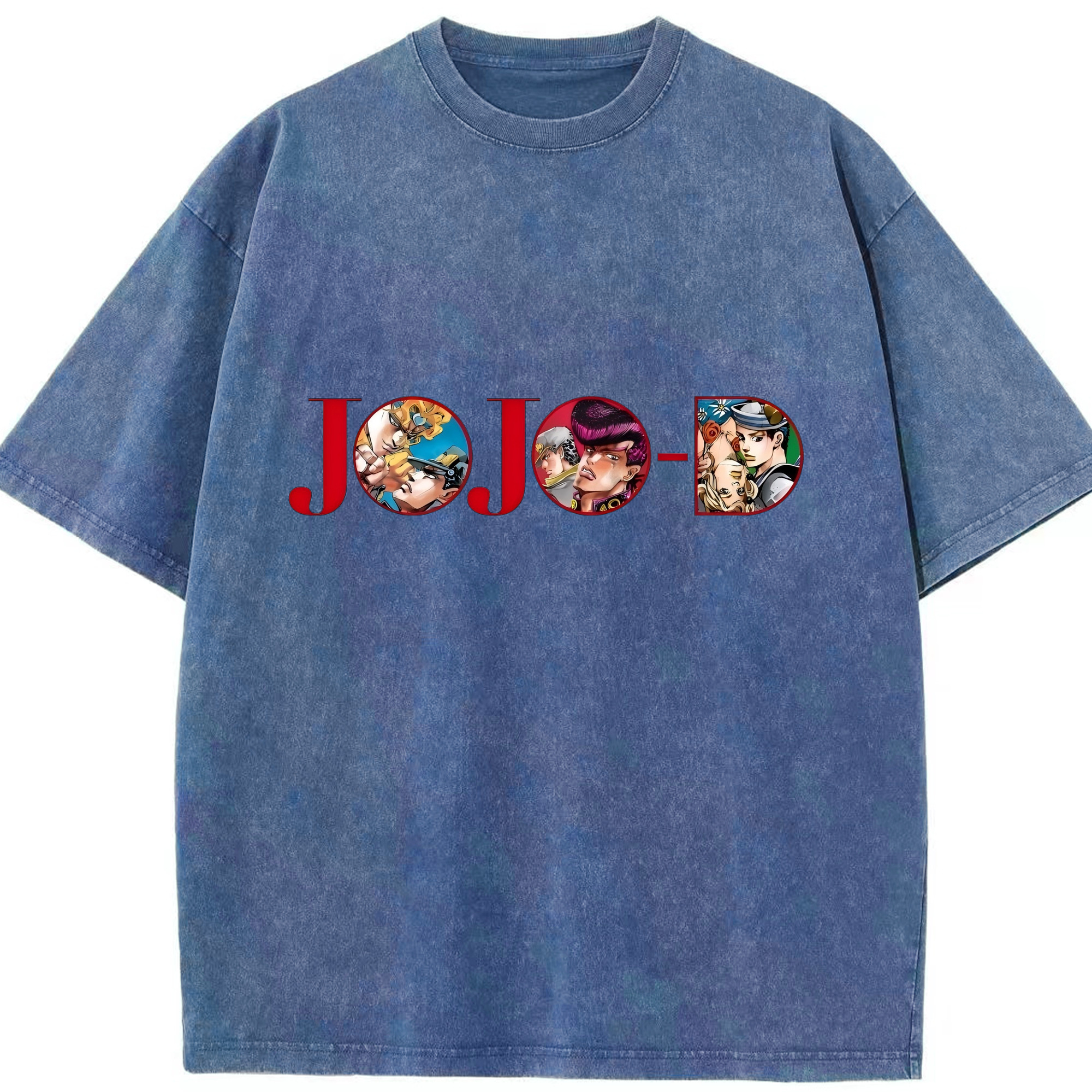 （画像用） ジョジョの奇妙な冒険 JoJo's Bizarre Adventure 綿100% ヴィンテージ風 半袖Tシャツ（フロントプリント）
