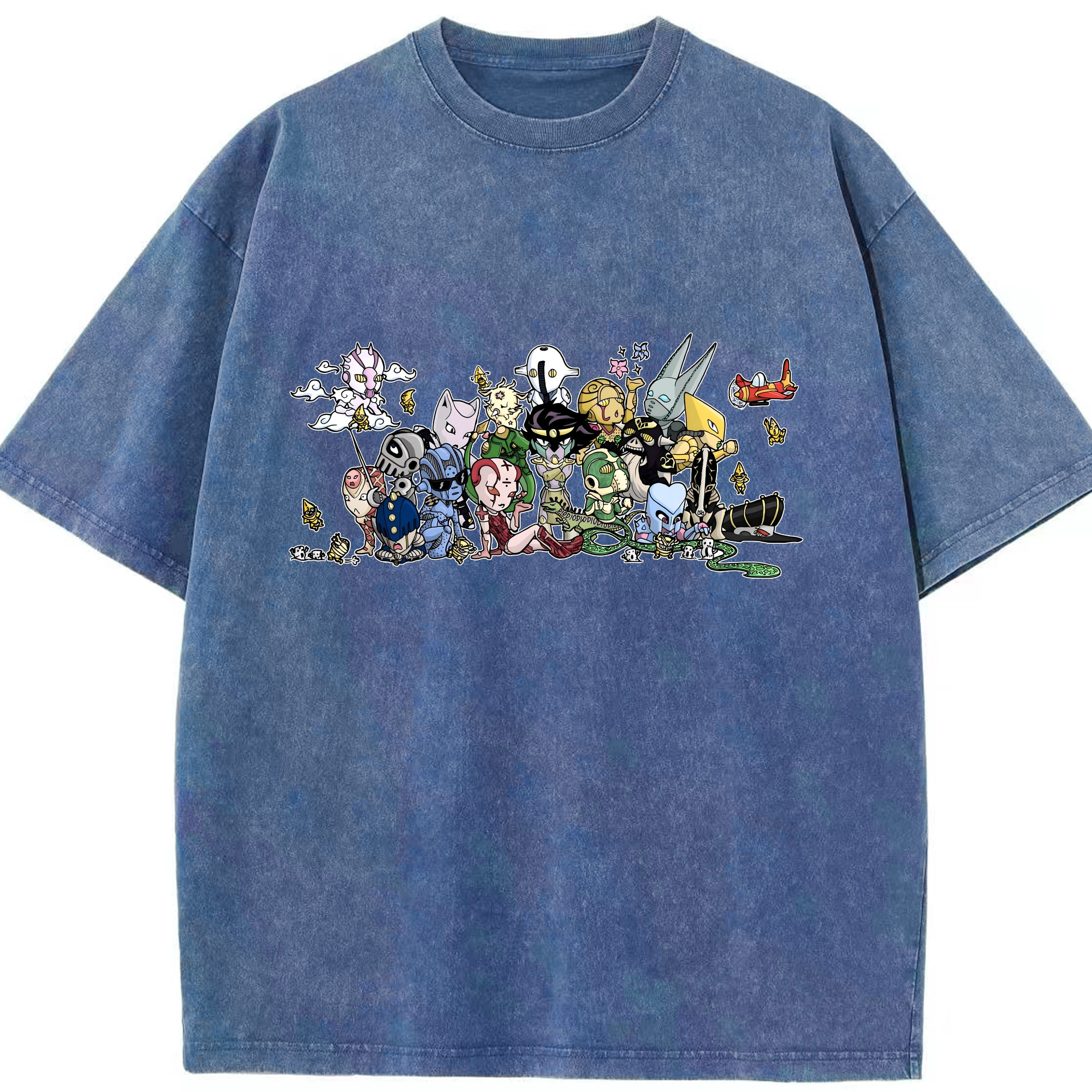 （画像用） ジョジョの奇妙な冒険 JoJo's Bizarre Adventure 綿100% ヴィンテージ風 半袖Tシャツ（フロントプリント）