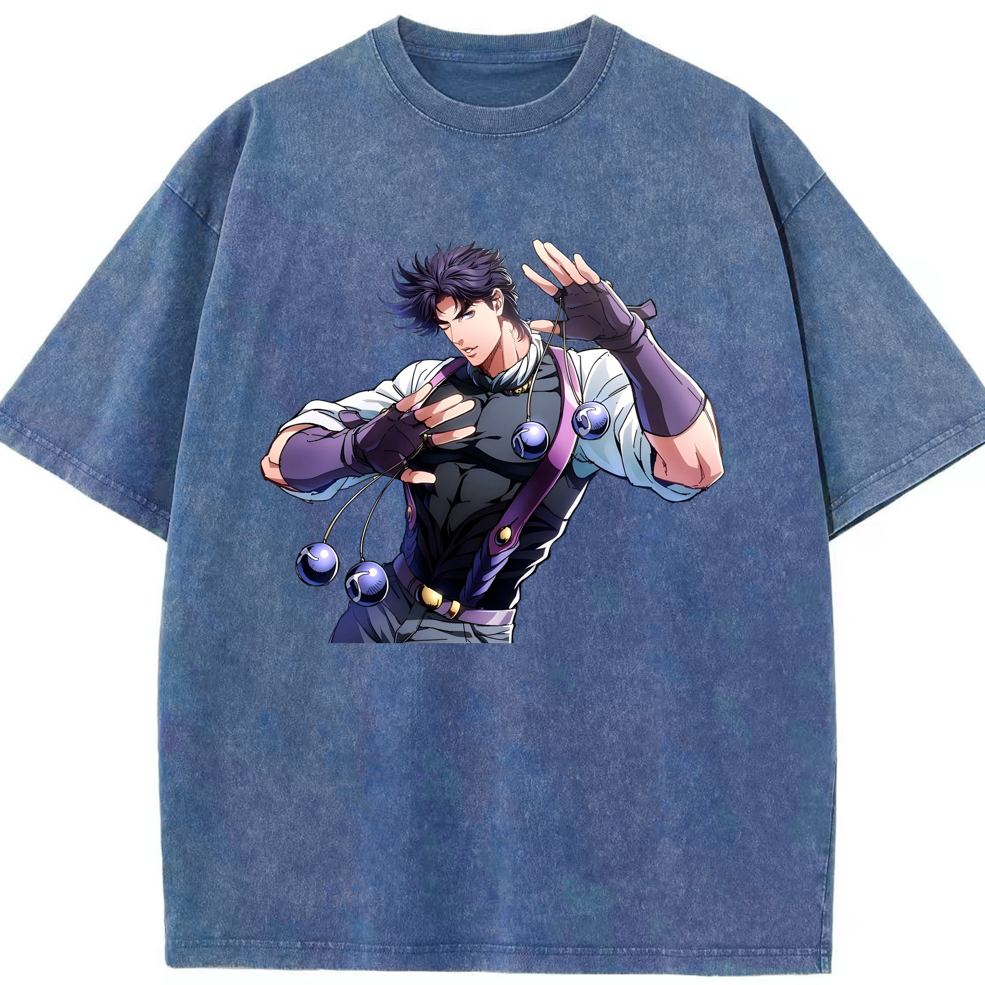 （画像用） ジョジョの奇妙な冒険 JoJo's Bizarre Adventure 綿100% ヴィンテージ風 半袖Tシャツ（フロントプリント）