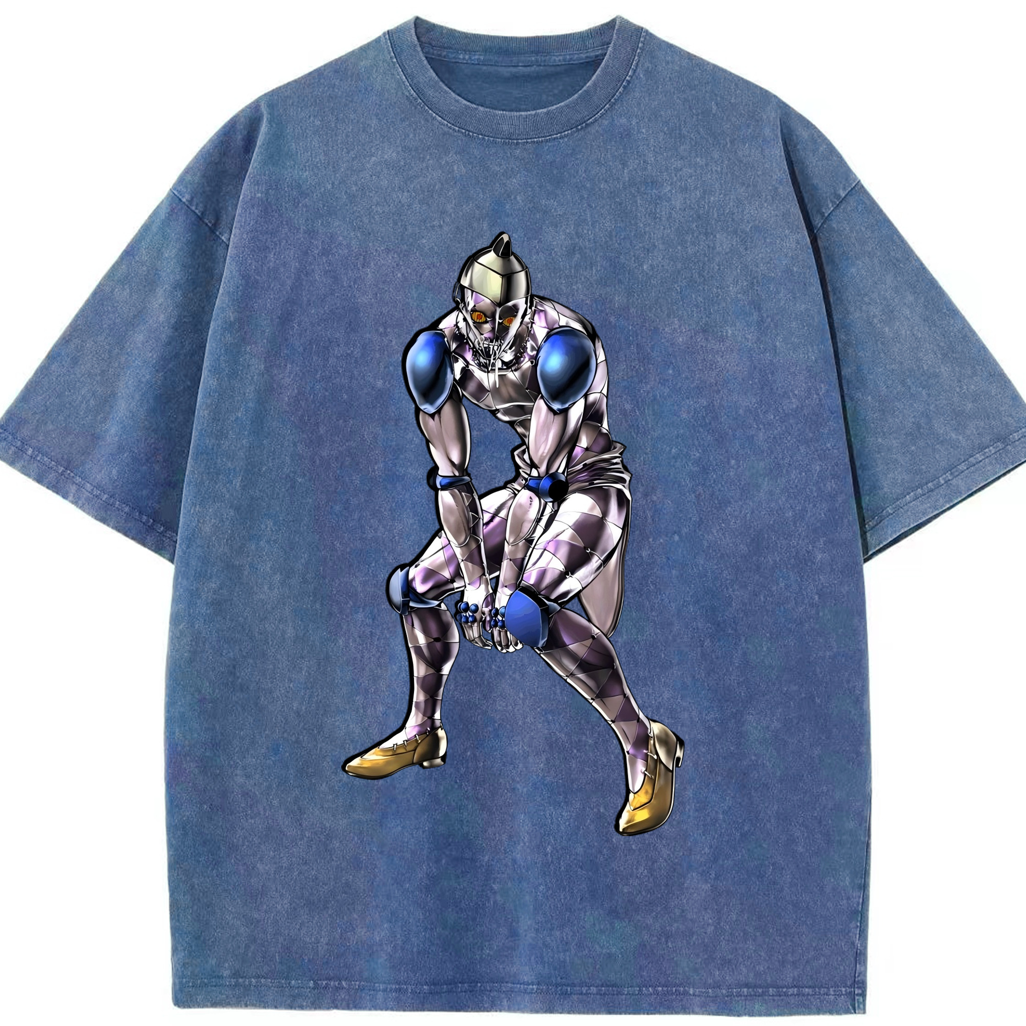 （画像用） ジョジョの奇妙な冒険 JoJo's Bizarre Adventure 綿100% ヴィンテージ風 半袖Tシャツ（フロントプリント）