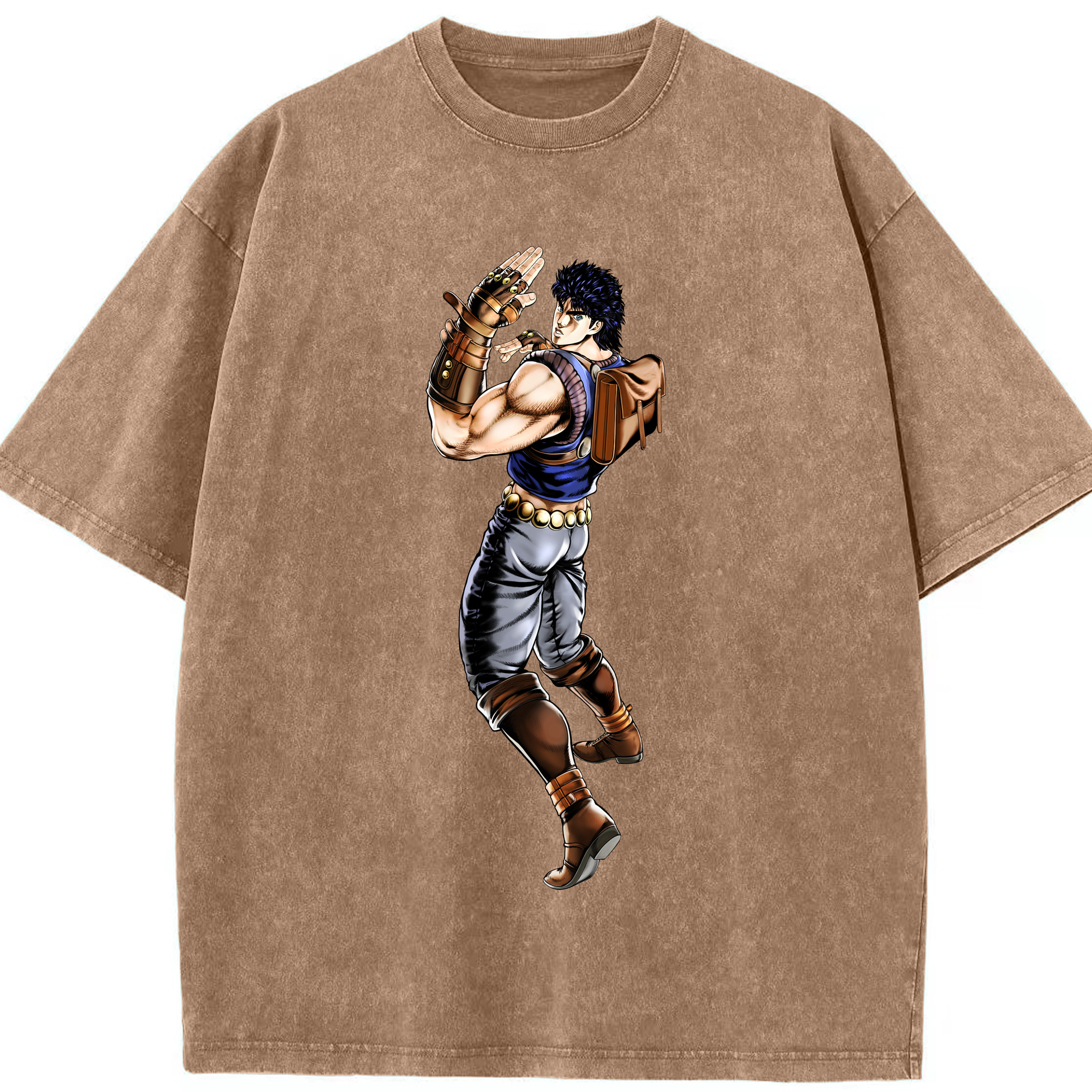 （画像用） ジョジョの奇妙な冒険 /ジョナサン?ジョースター JoJo's Bizarre Adventure Jonathan Joestar 綿100% ヴィンテージ風 半袖Tシャツ（フロントプリント）