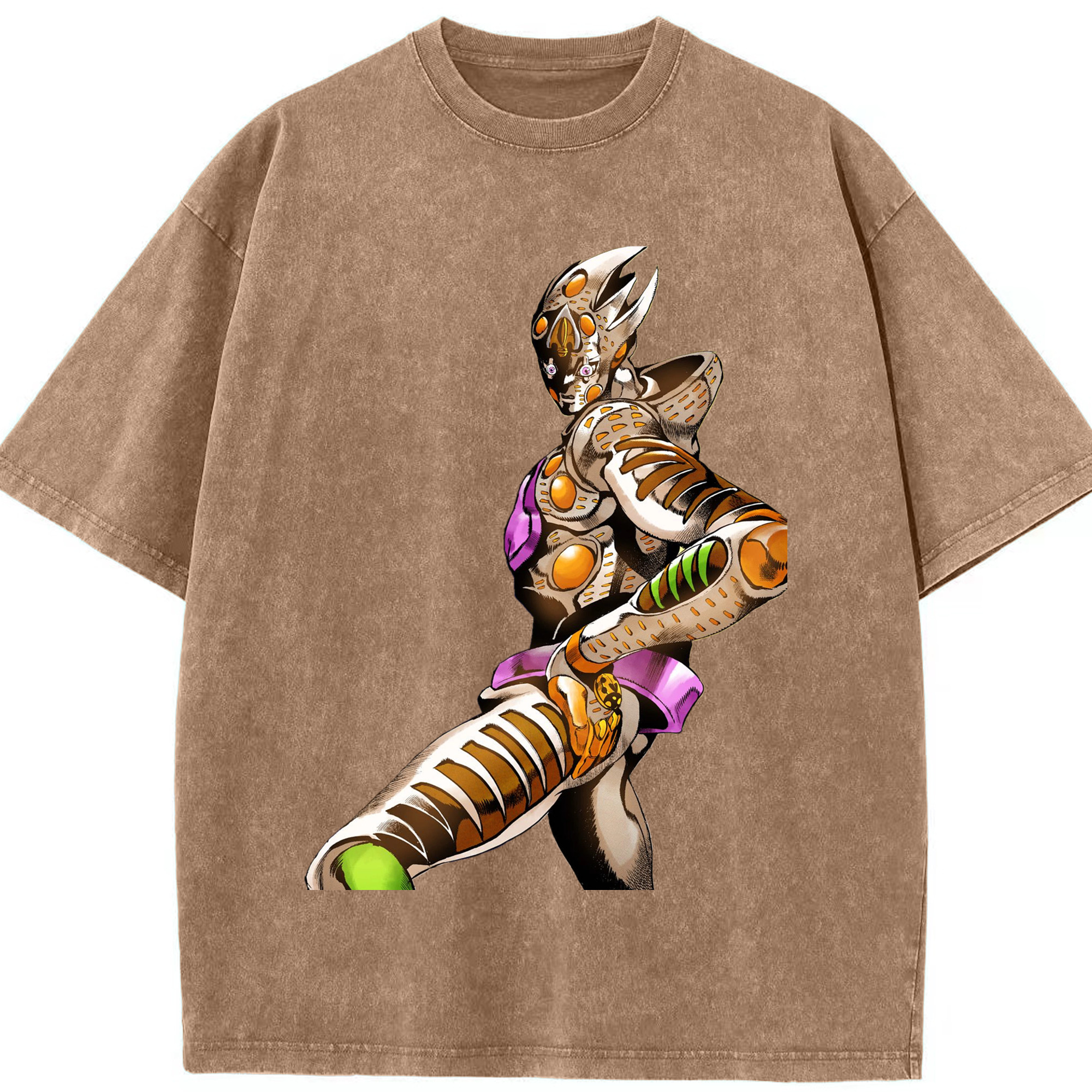 （画像用） ジョジョの奇妙な冒険 ジョルノ?ジョバァーナ JoJo's Bizarre Adventure Giorno Giovanna 綿100% ヴィンテージ風 半袖Tシャツ（フロントプリント）