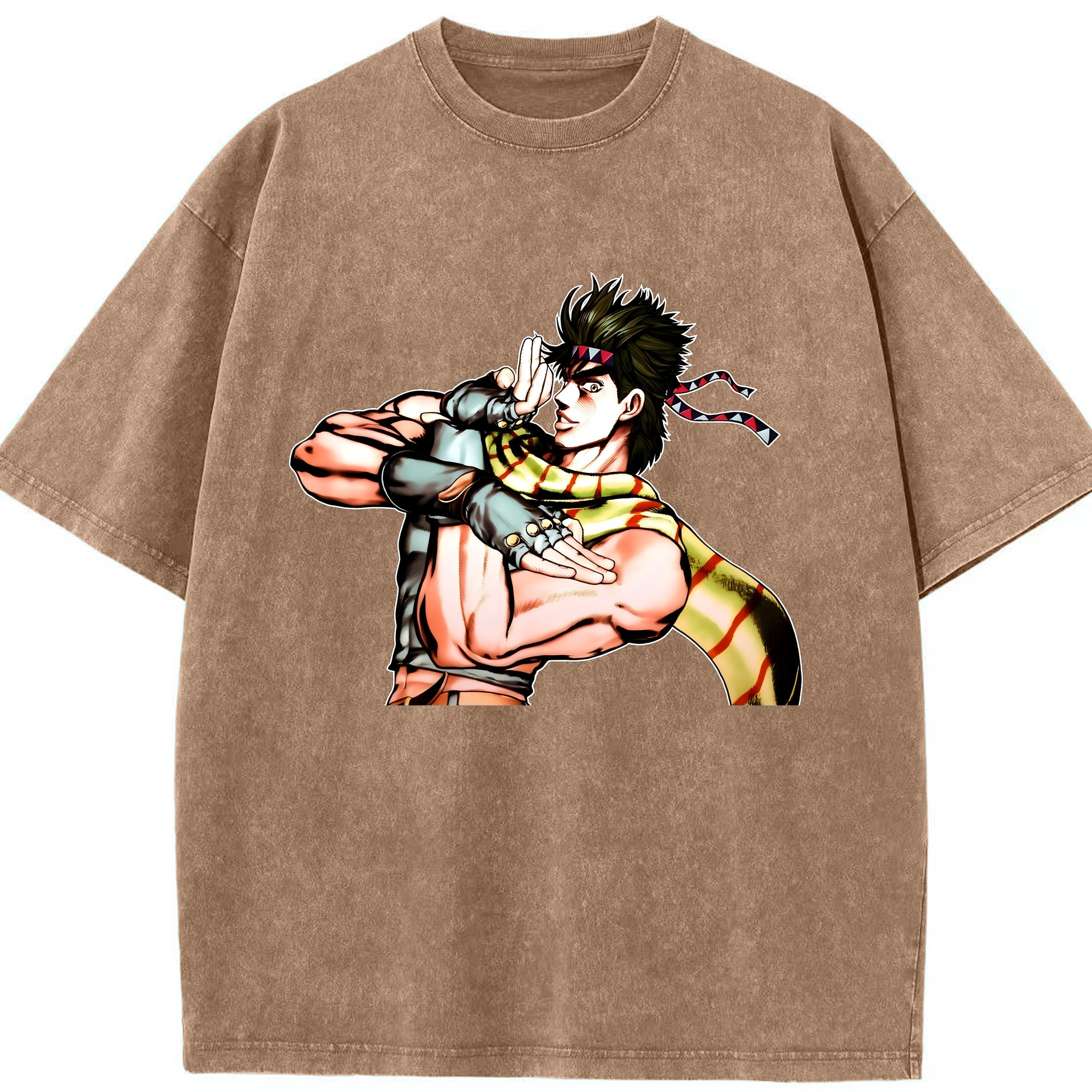 （画像用） ジョジョの奇妙な冒険 ジョセフ?ジョースター JoJo's Bizarre Adventure Joseph Joestar 綿100% ヴィンテージ風 半袖Tシャツ（フロントプリント）