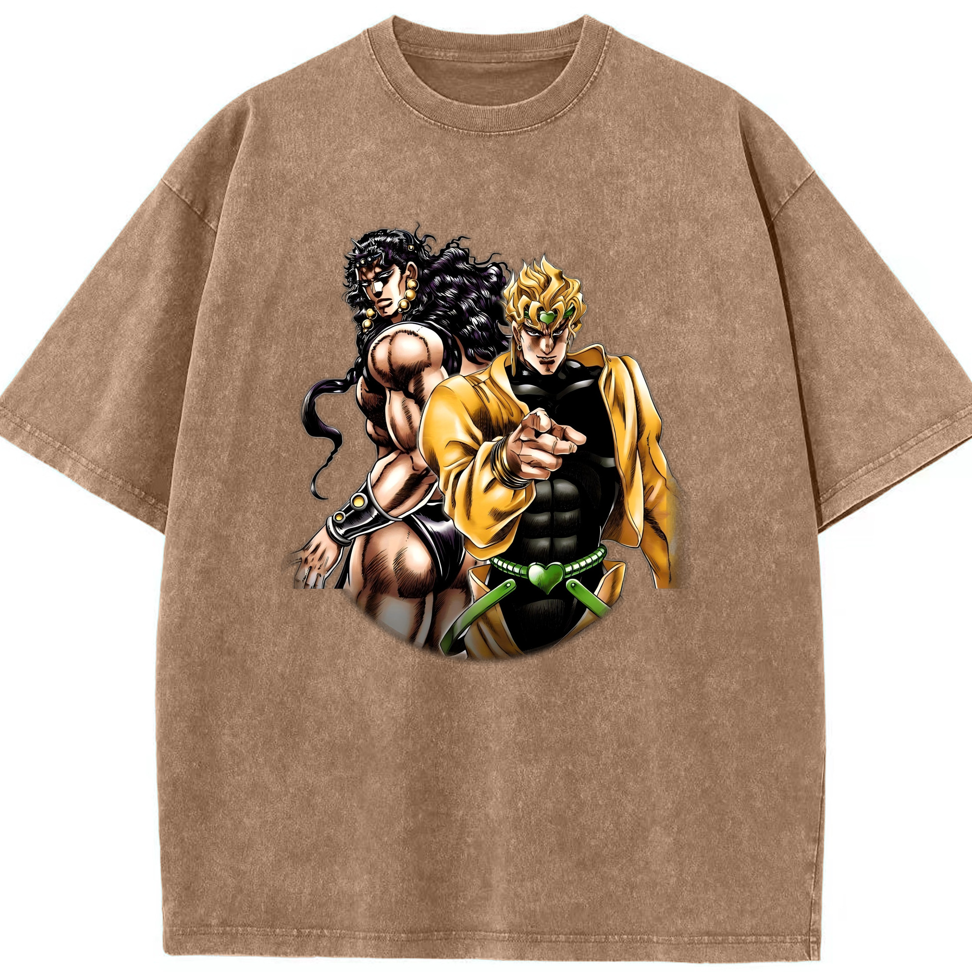 （画像用） ジョジョの奇妙な冒険 ディオ?ブランドー JoJo's Bizarre Adventure Dio Brando 綿100% ヴィンテージ風 半袖Tシャツ（フロントプリント）
