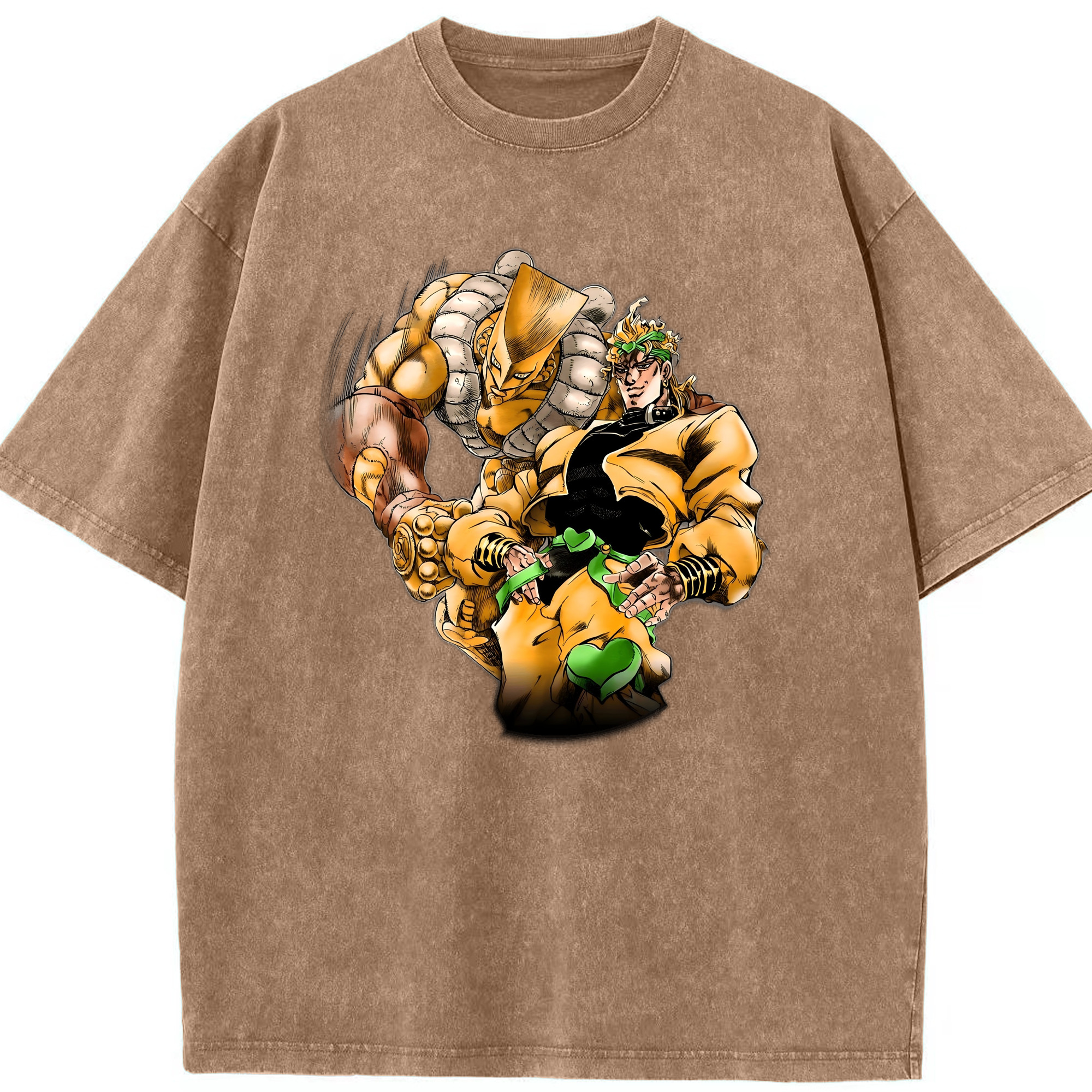 （画像用） ジョジョの奇妙な冒険 ディオ?ブランドー JoJo's Bizarre Adventure Dio Brando 綿100% ヴィンテージ風 半袖Tシャツ（フロントプリント）