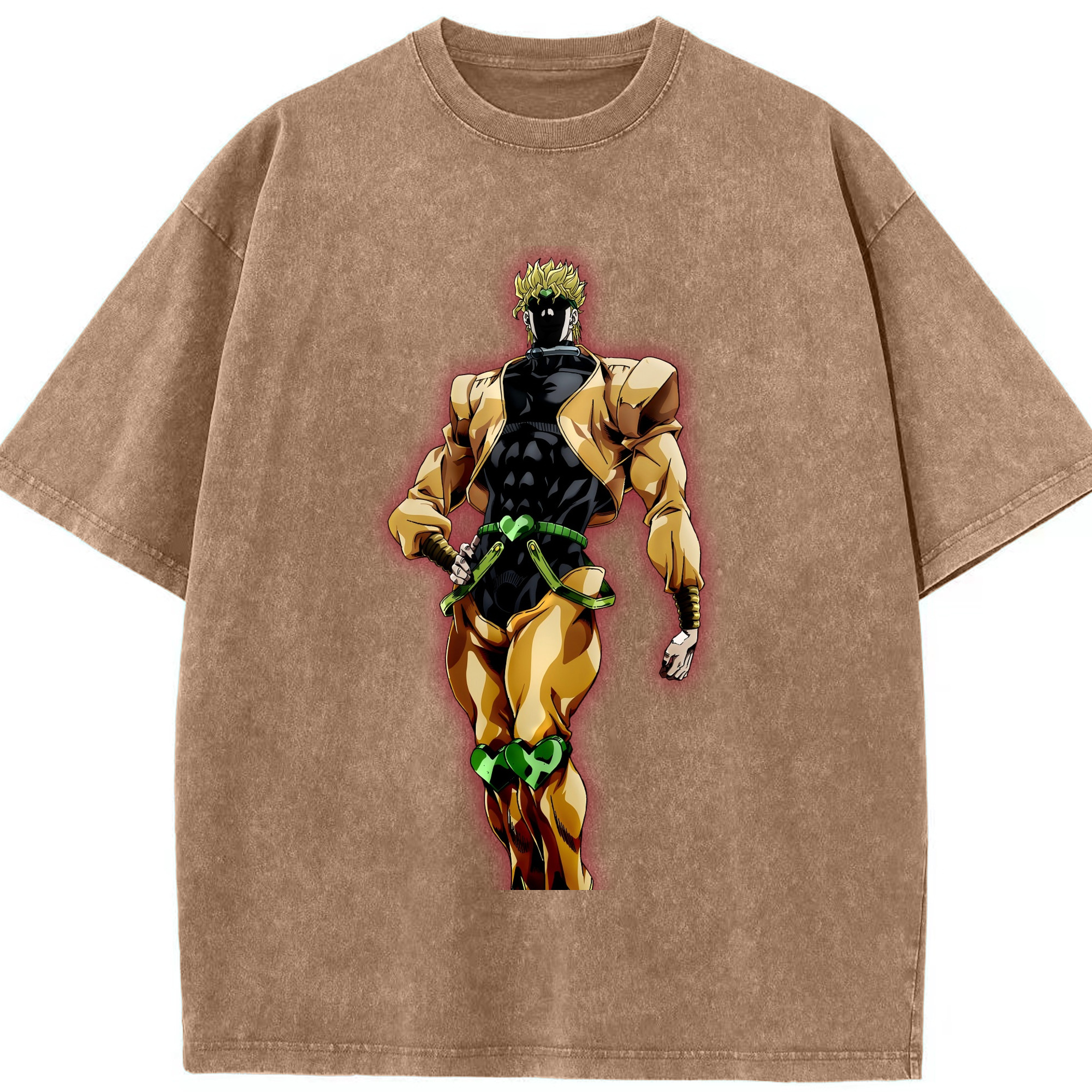 （画像用） ジョジョの奇妙な冒険 ディオ?ブランドー JoJo's Bizarre Adventure Dio Brando 綿100% ヴィンテージ風 半袖Tシャツ（フロントプリント）