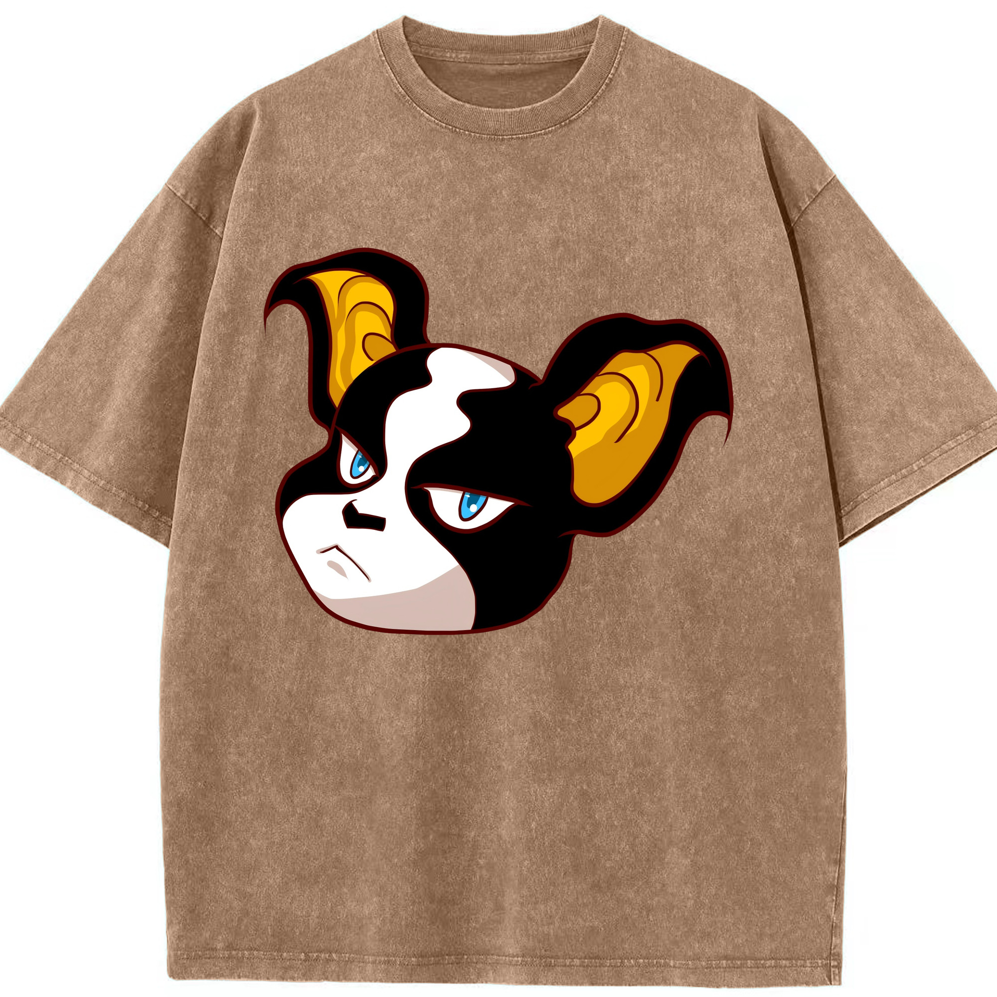 （画像用） ジョジョの奇妙な冒険 イギー JoJo's Bizarre Adventure Iggy 綿100% ヴィンテージ風 半袖Tシャツ（フロントプリント）