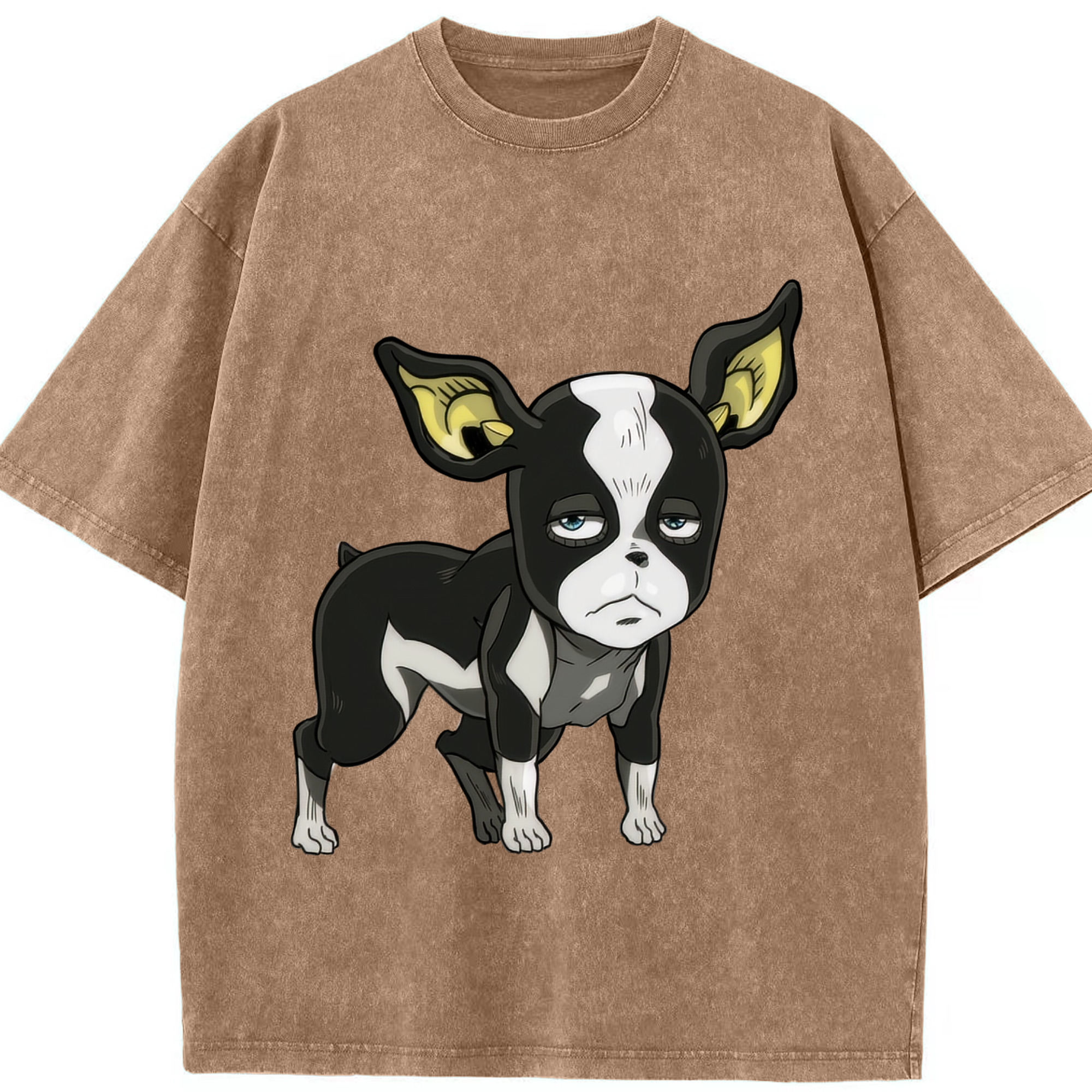 （画像用） ジョジョの奇妙な冒険 イギー JoJo's Bizarre Adventure Iggy 綿100% ヴィンテージ風 半袖Tシャツ（フロントプリント）