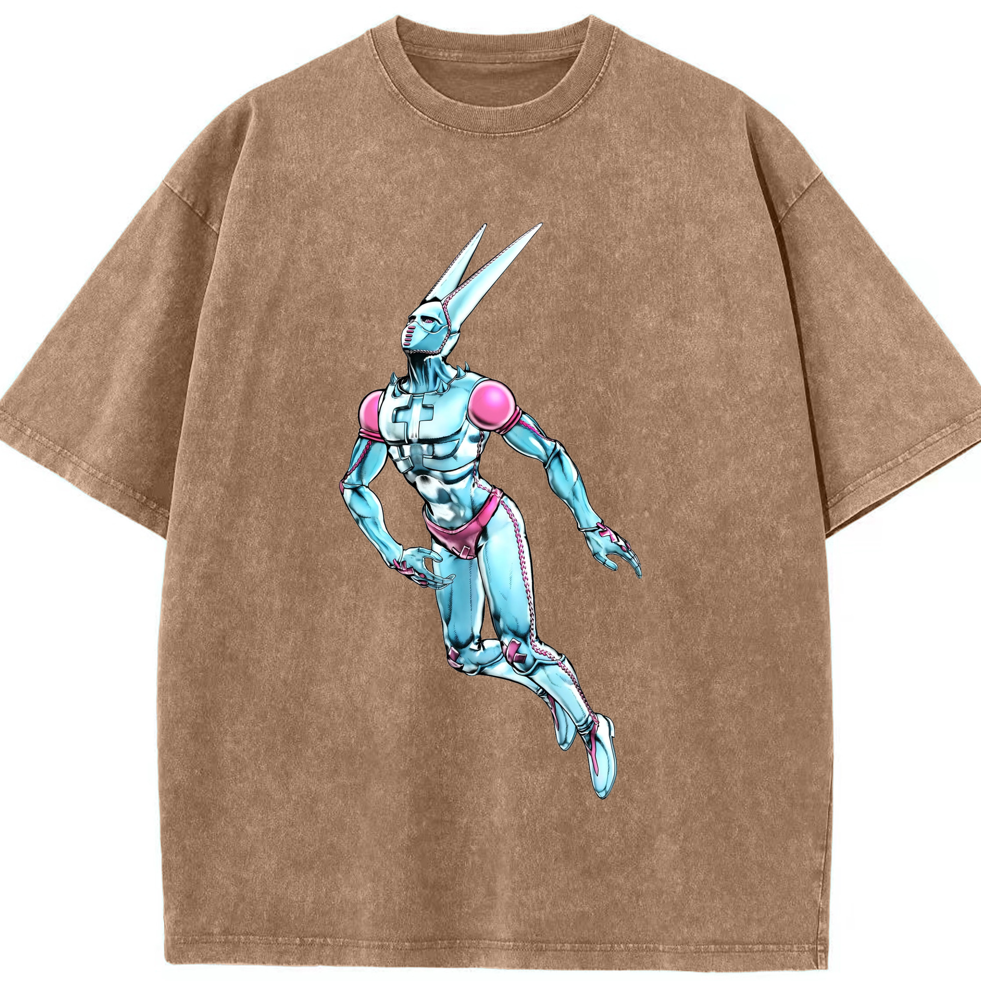 （画像用） ジョジョの奇妙な冒険 JoJo's Bizarre Adventure 綿100% ヴィンテージ風 半袖Tシャツ（フロントプリント）